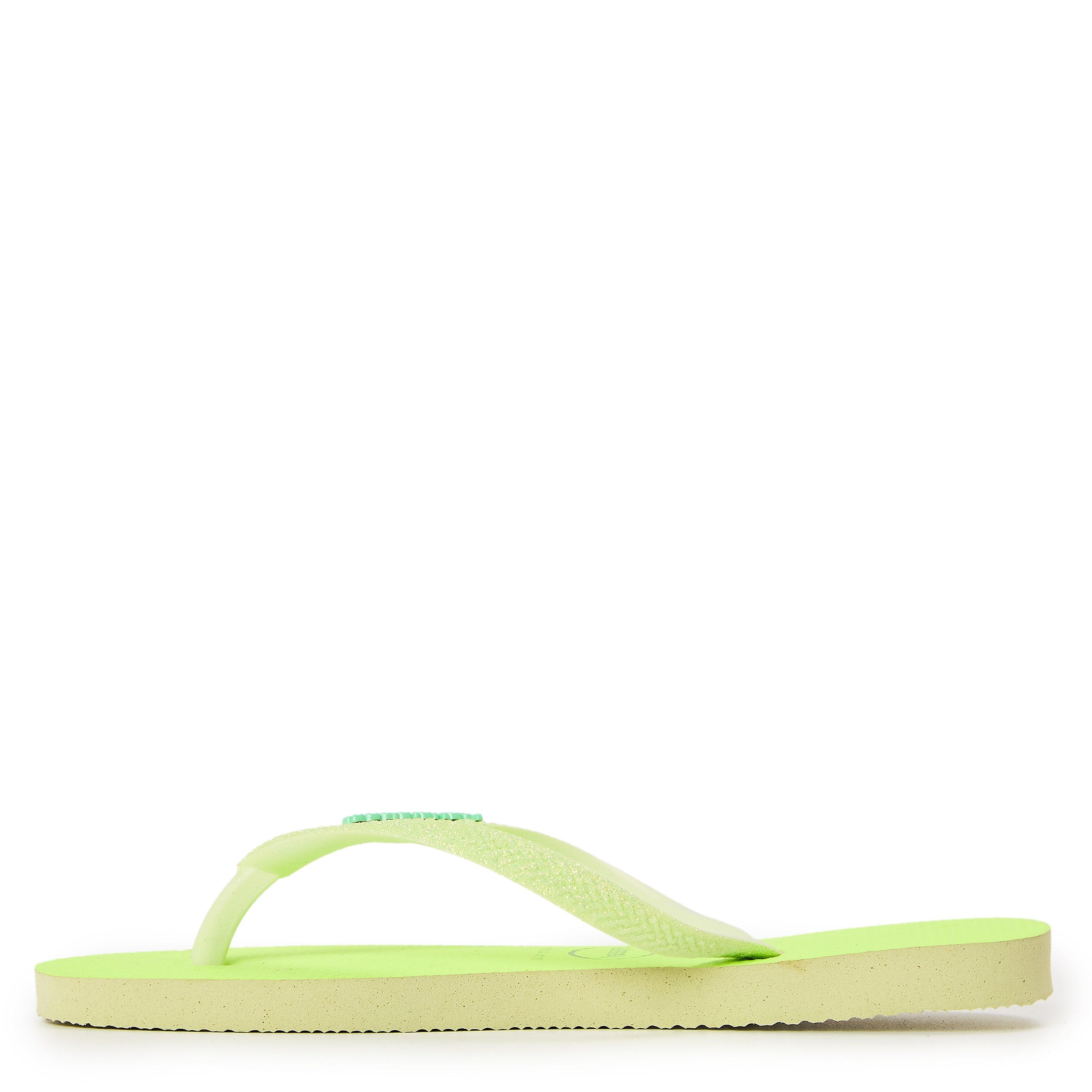 Lime Green - Havaianas - Women's Glitter Flip Flops - 2