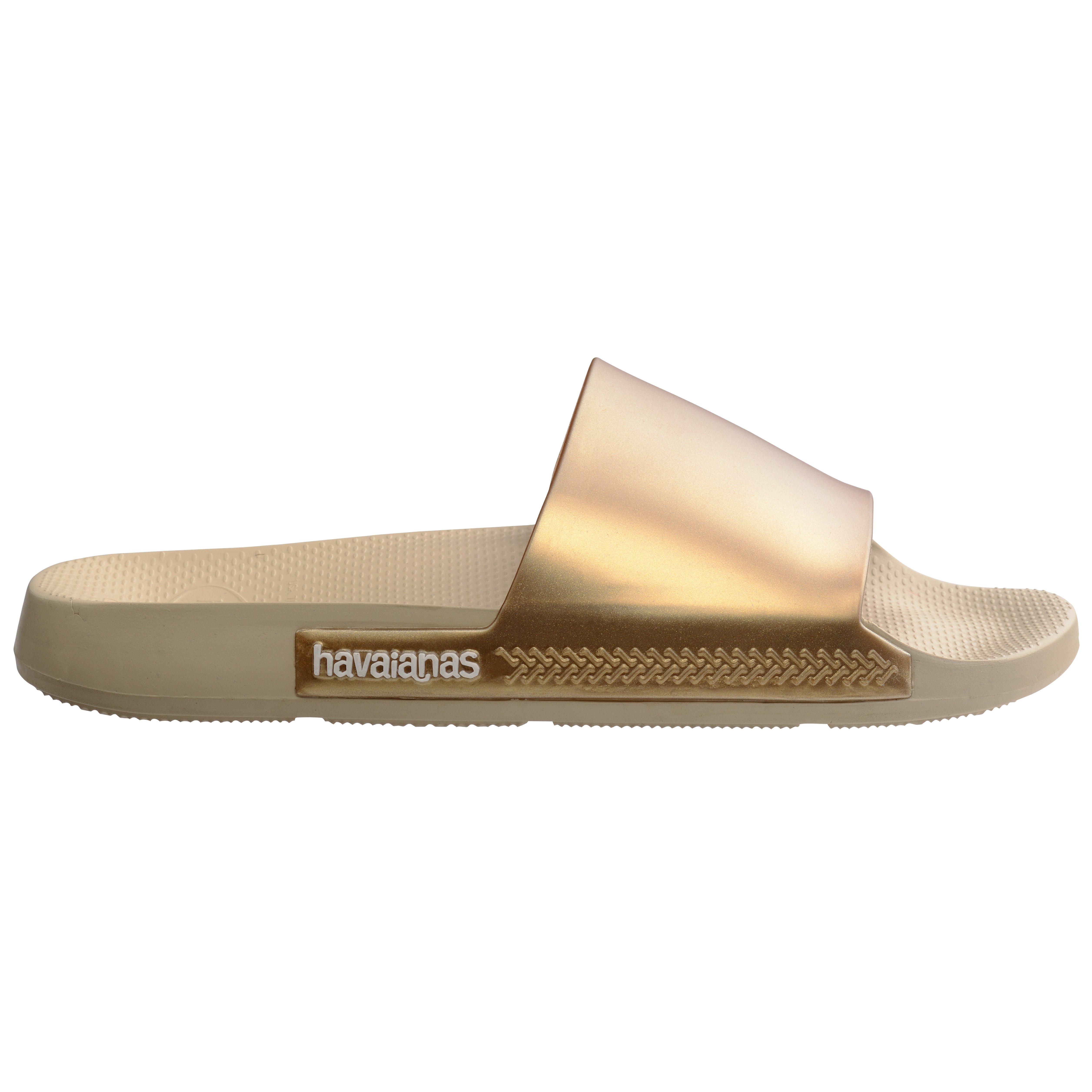 Sand Grey - Havaianas - Hav. Slide Classic Metallic Crocus Flip Flops Womens - 2