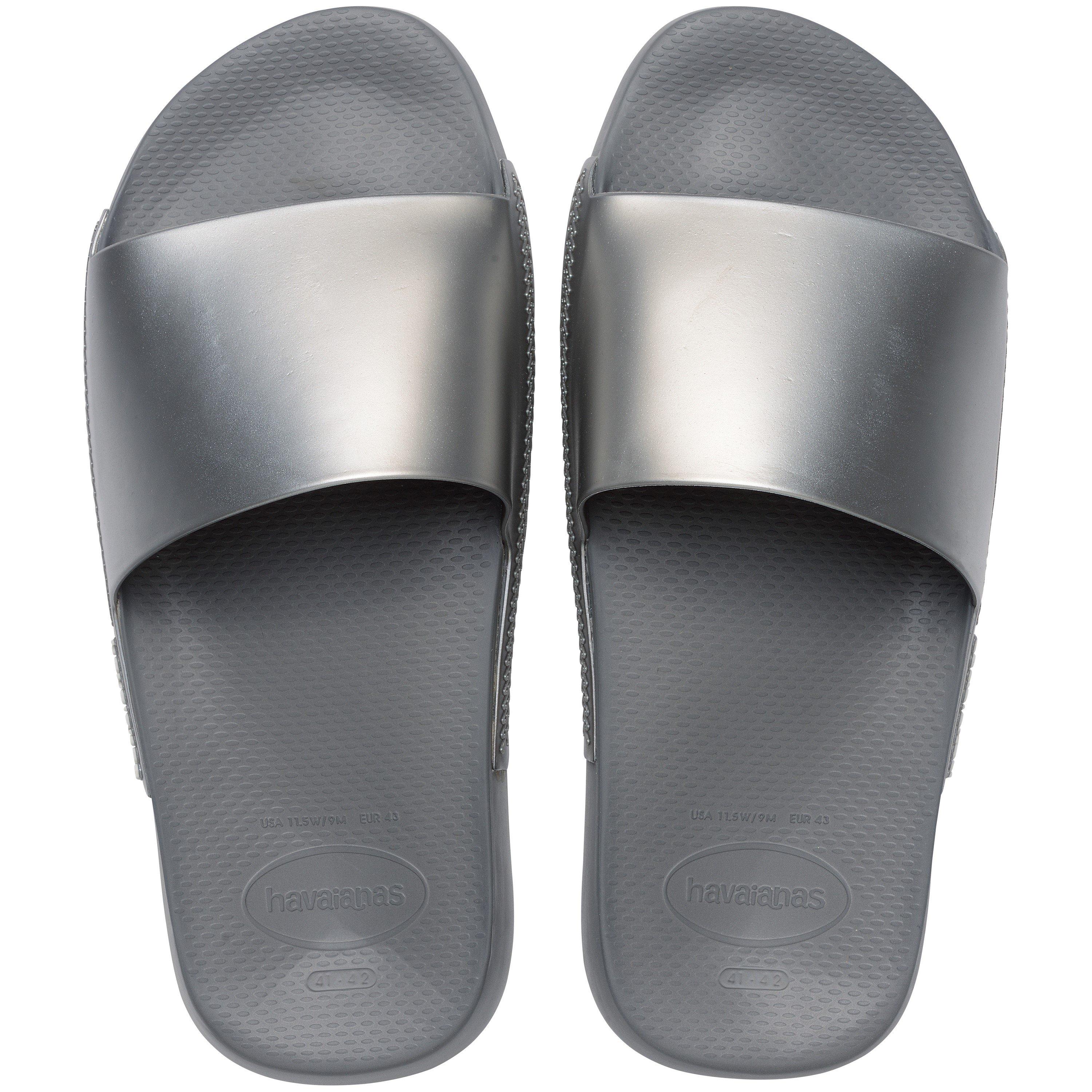 Stahlgrau - Havaianas - Hav. Slide Classic Metallic Crocus Flip Flops Womens - 4
