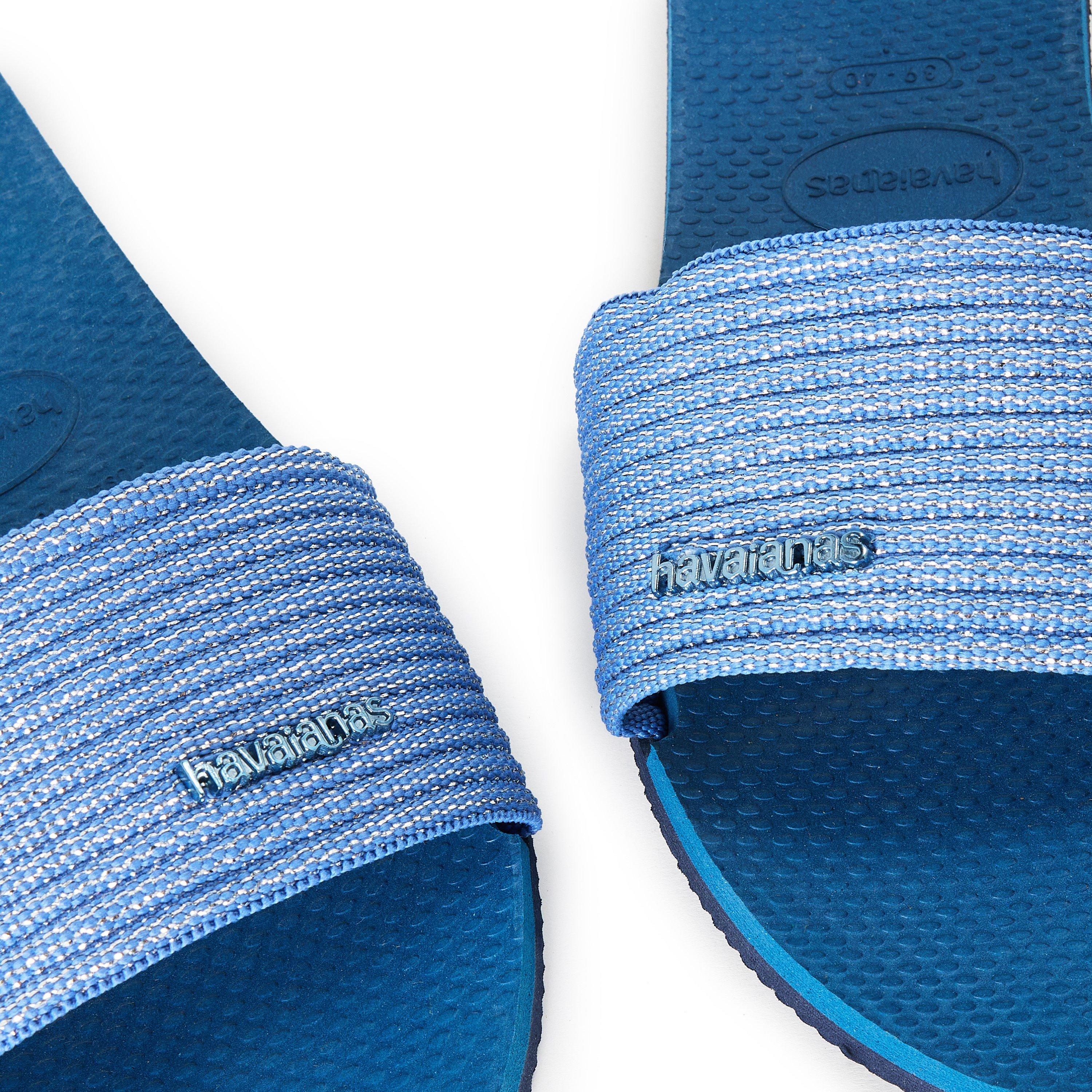 Comfy Blue - Havaianas - Women's Hav. You Malta Metallic Flip Flops - 3