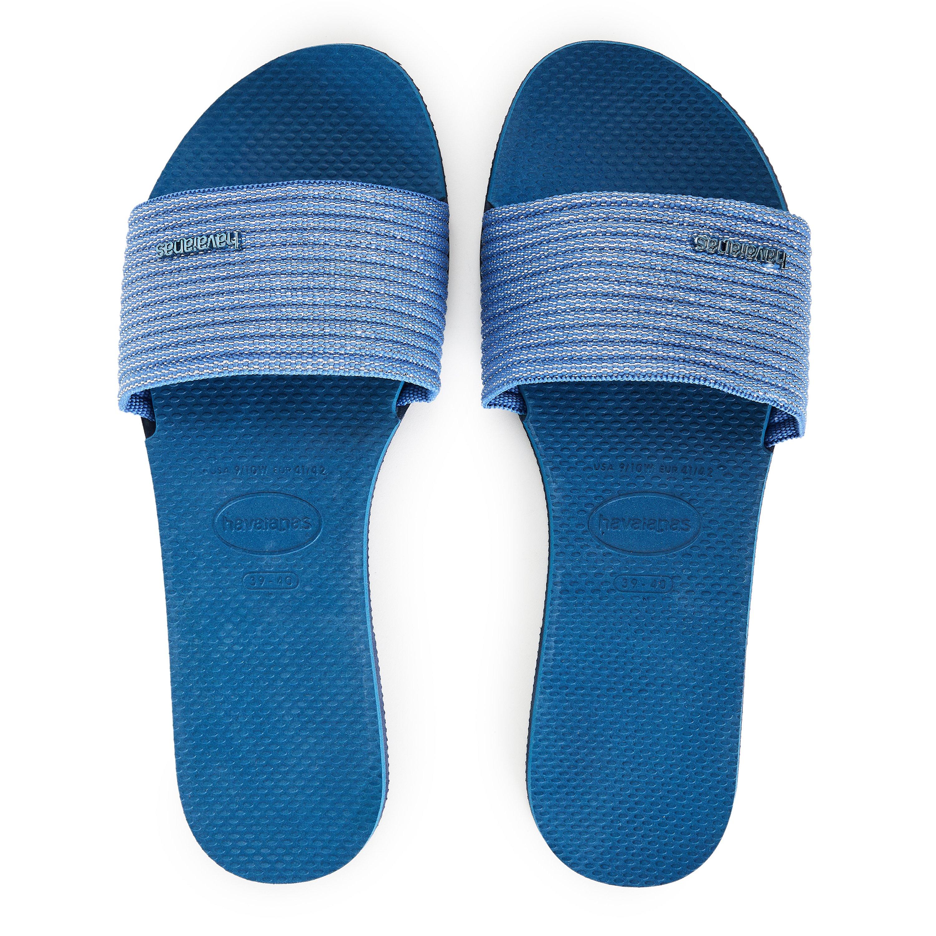 Comfy Blue - Havaianas - Women's Hav. You Malta Metallic Flip Flops - 4