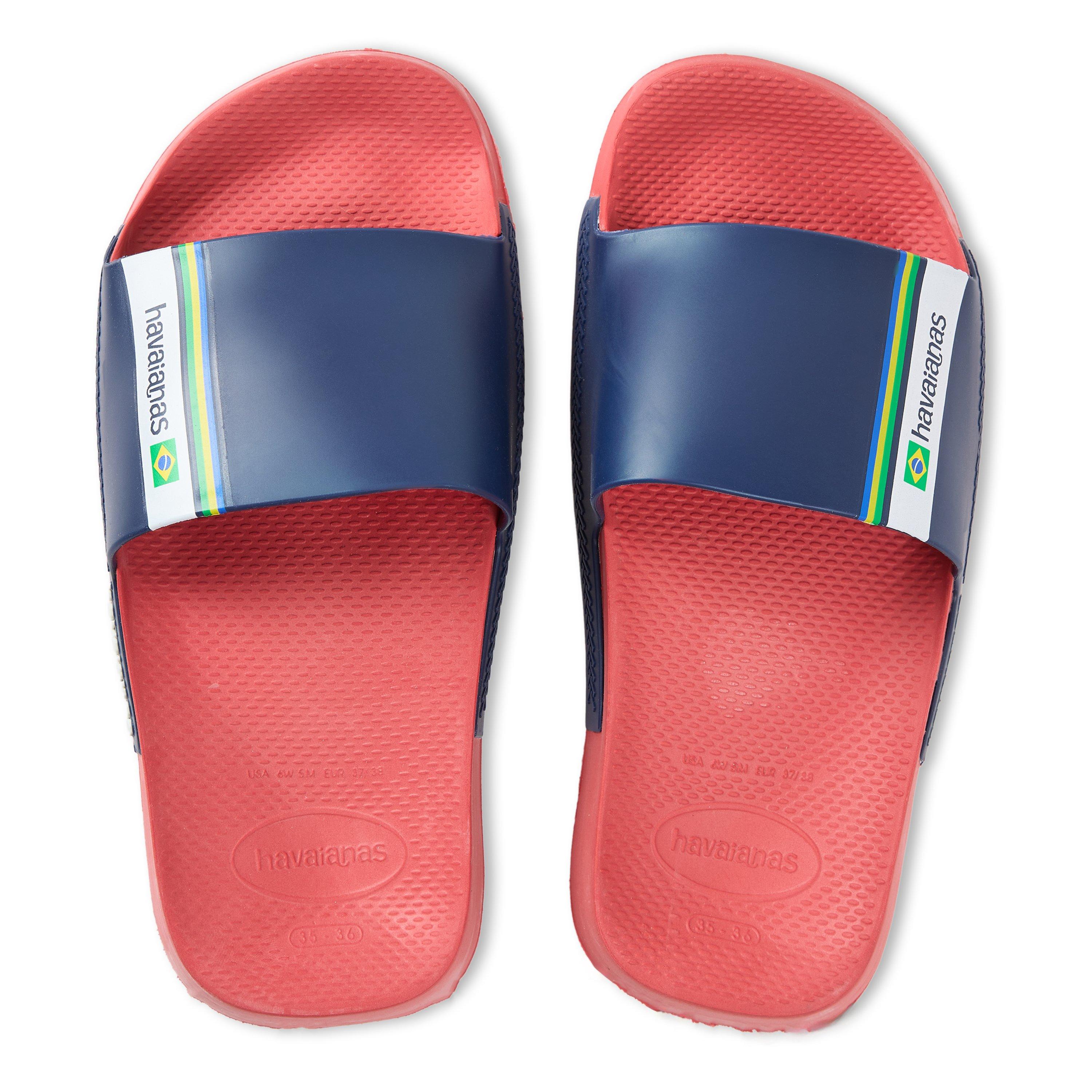 Red F - Havaianas - Hav. Slide Brasil Black 35/36 Flip Flops Womens - 4