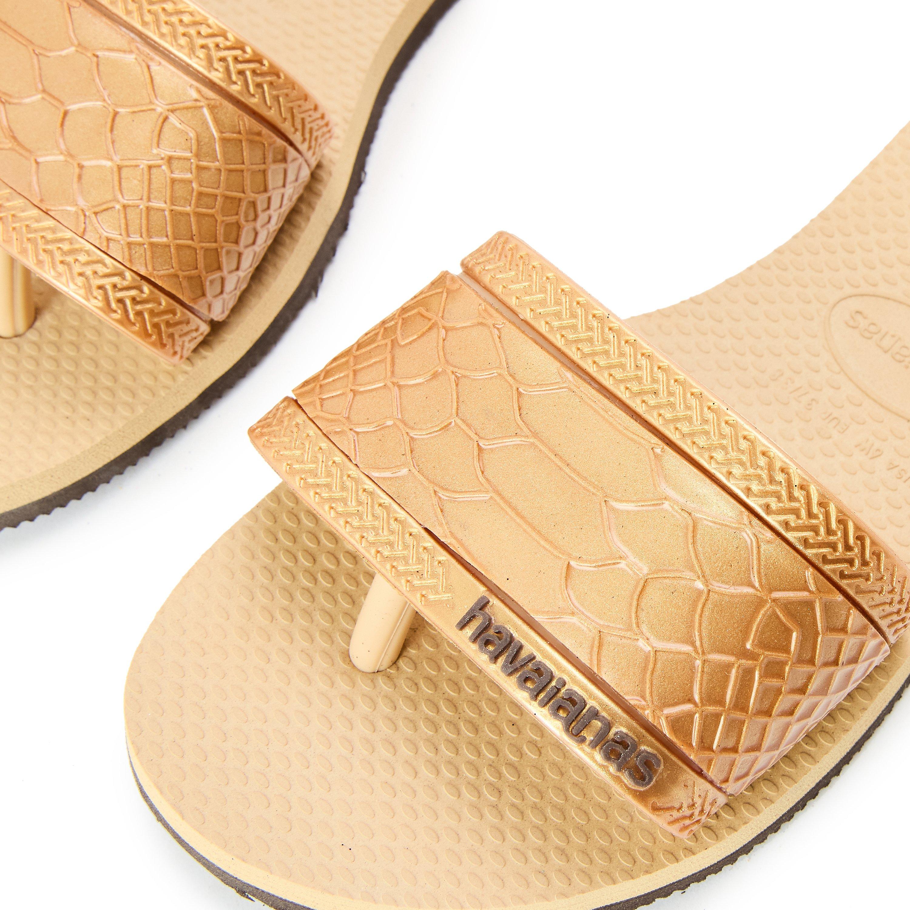 Gold - Havaianas - Women's Angra Wild Black Flip Flops - 3