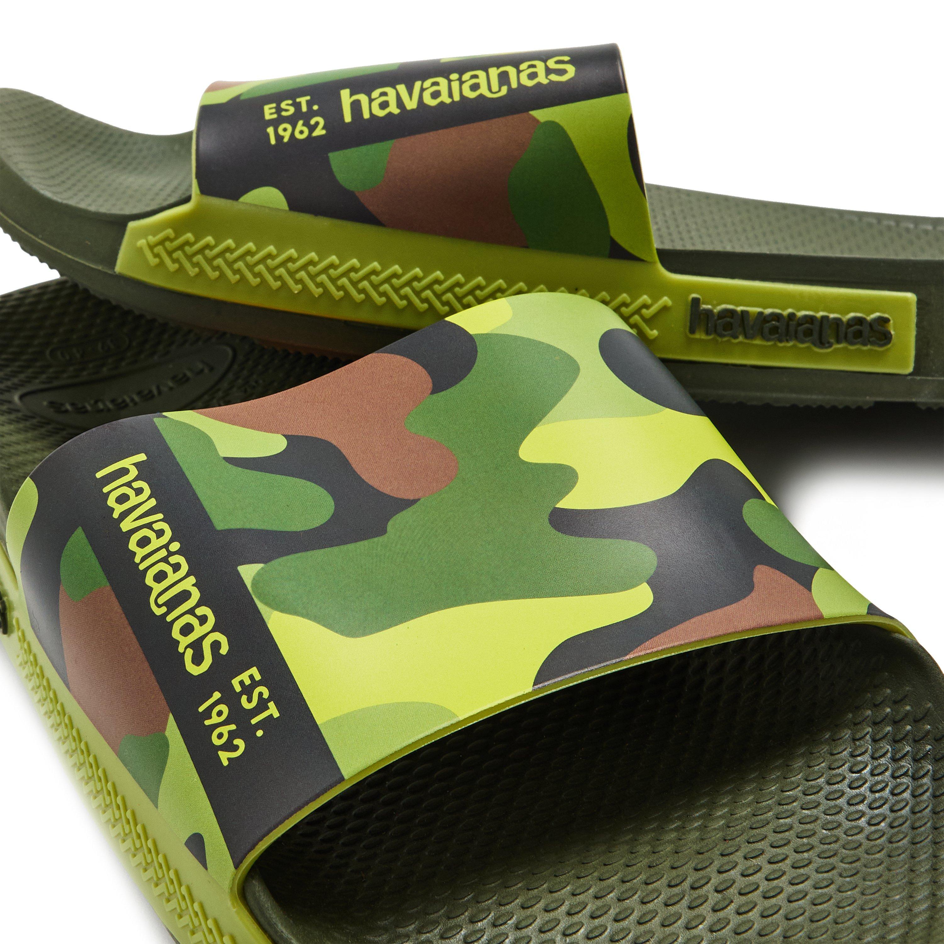 Green - Havaianas - Hav. Slide Print Black/Pink Paradis Flip Flops Womens - 3