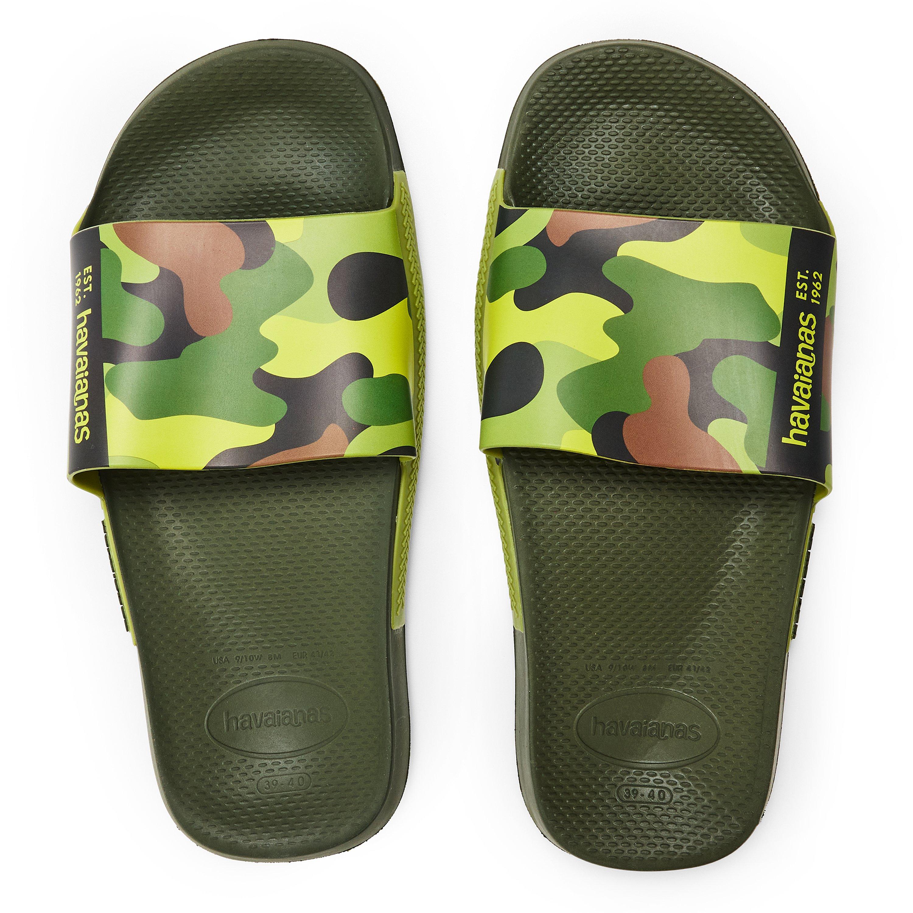 Green - Havaianas - Hav. Slide Print Black/Pink Paradis Flip Flops Womens - 4