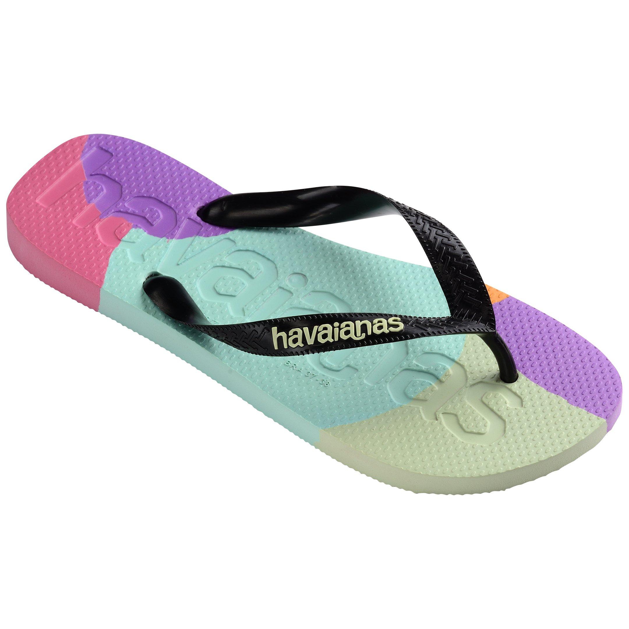 Schwarz - Havaianas - Women's Top Logomania Colors II Black Flip Flops - 2