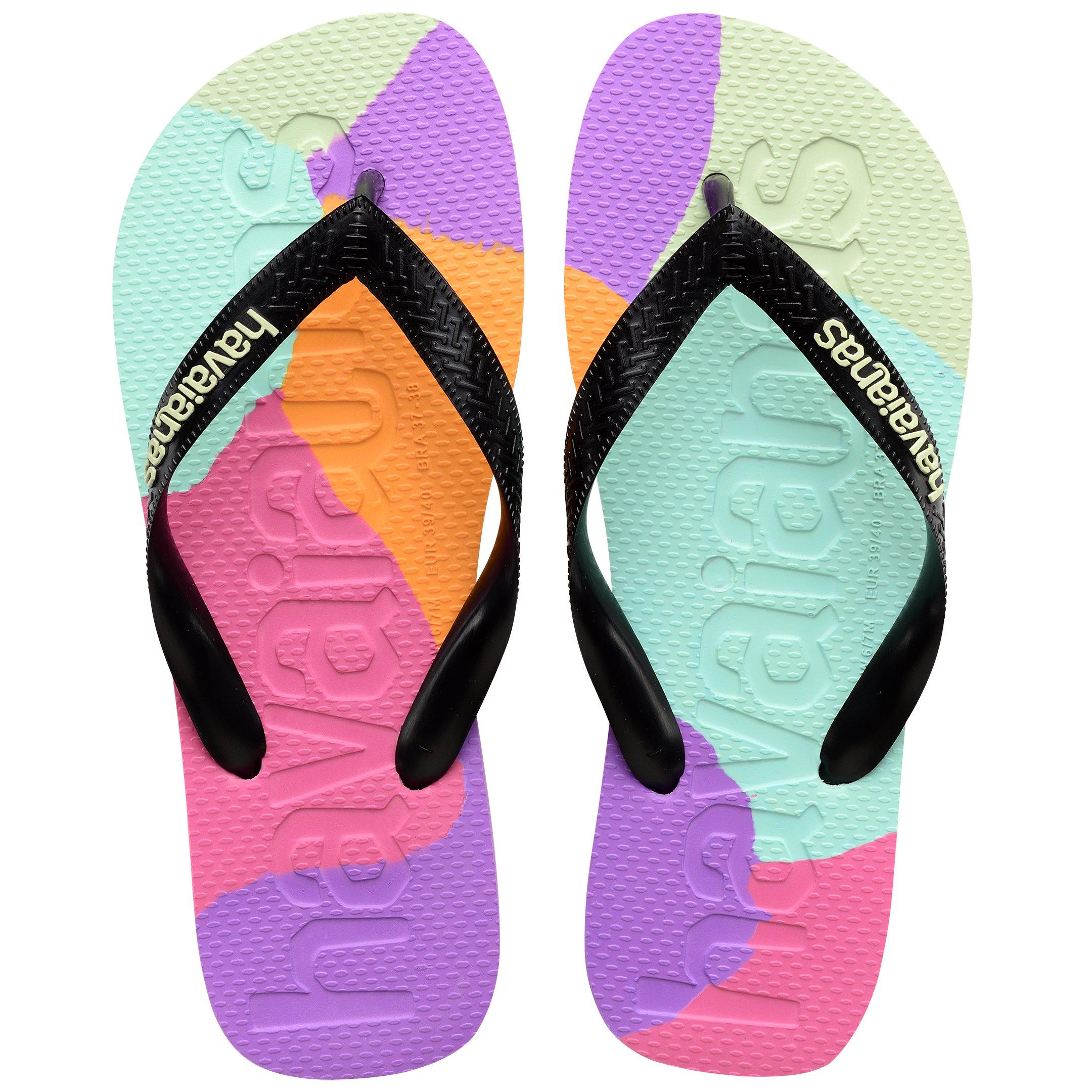 Schwarz - Havaianas - Women's Top Logomania Colors II Black Flip Flops - 3