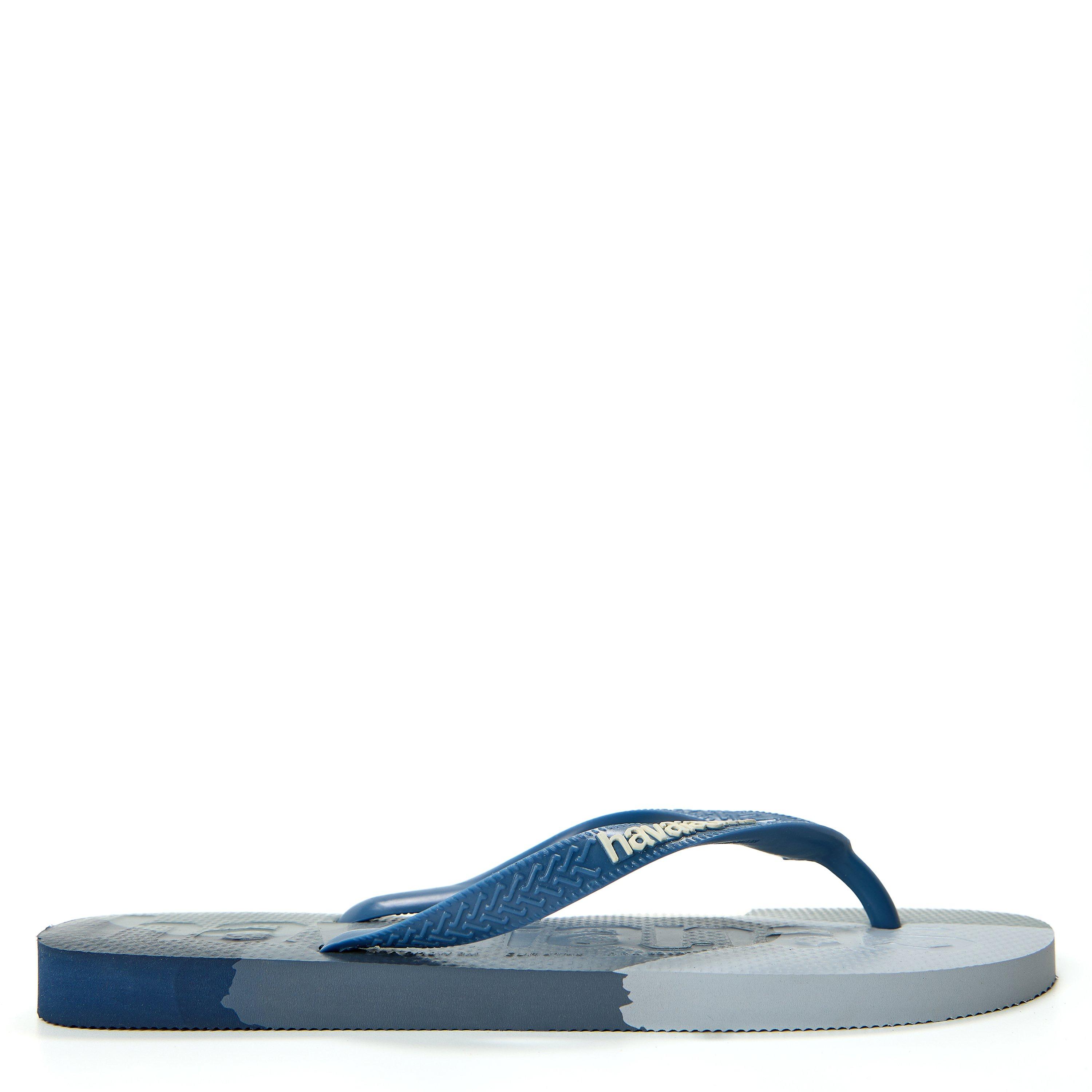 Indigo Blue - Havaianas - Hav. Top Logomania Colors Ii Black Flip Flops Womens - 1