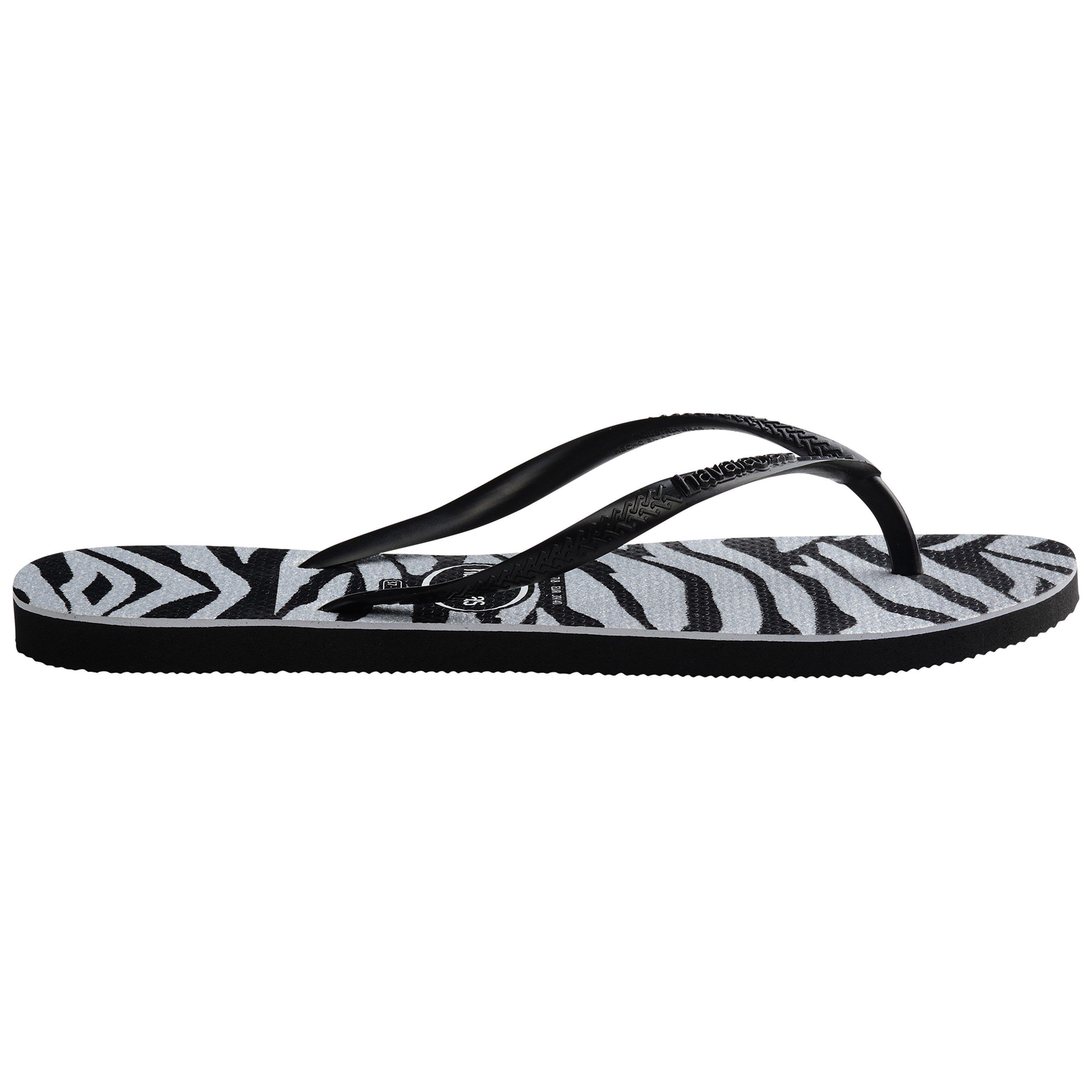 Black - Havaianas - Women's Slim Animals Glitter Ballet Rose Flip Flops - 1