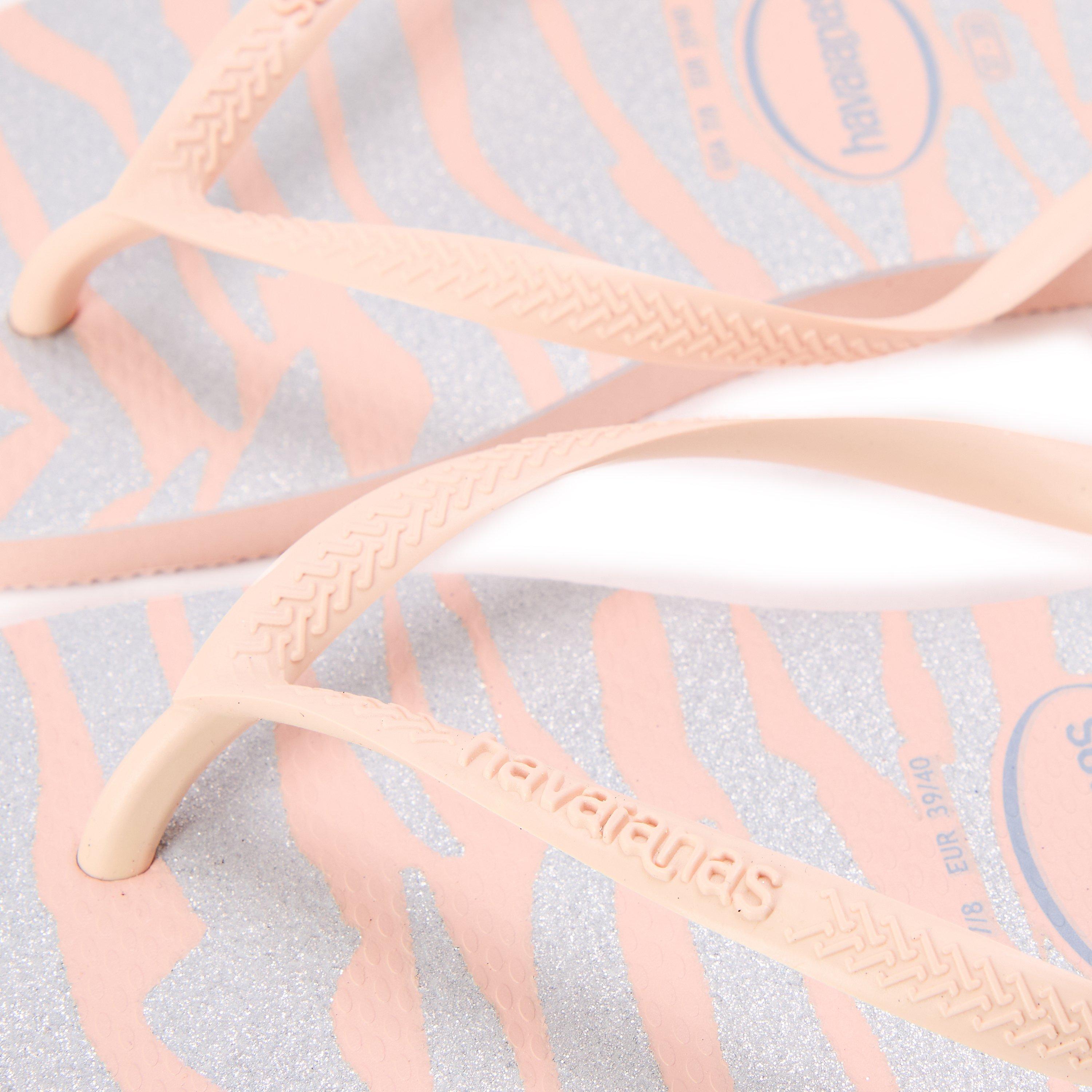 Ballet Rose - Havaianas - Hav. Slim Animals Glitter Ballet Ro Flip Flops Womens - 3