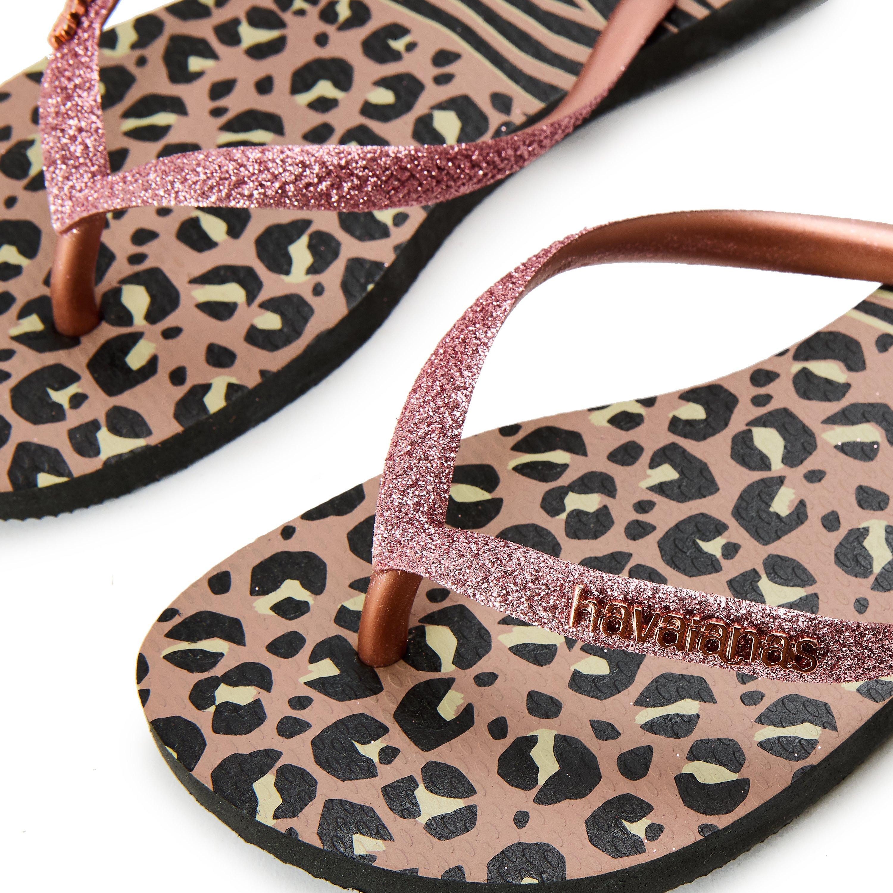 Zwart/Goud - Havaianas - Hav. Slim Animals Mix Black/Gold 33 Flip Flops Womens - 3