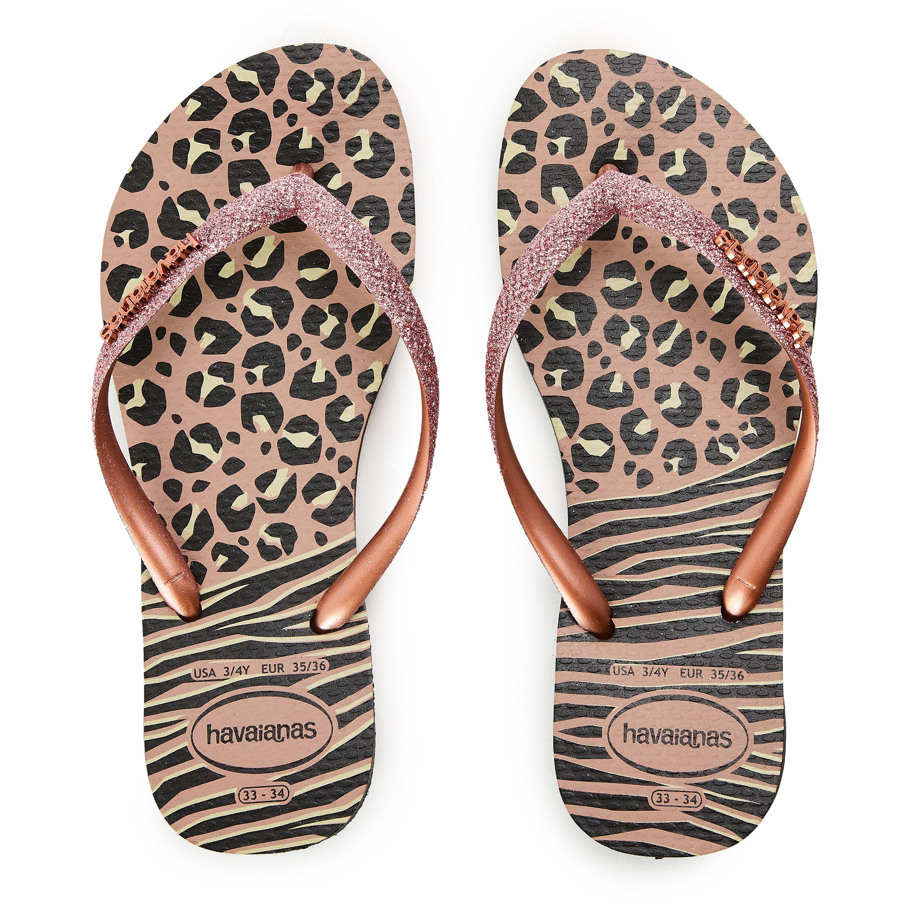 Zwart/Goud - Havaianas - Hav. Slim Animals Mix Black/Gold 33 Flip Flops Womens - 4