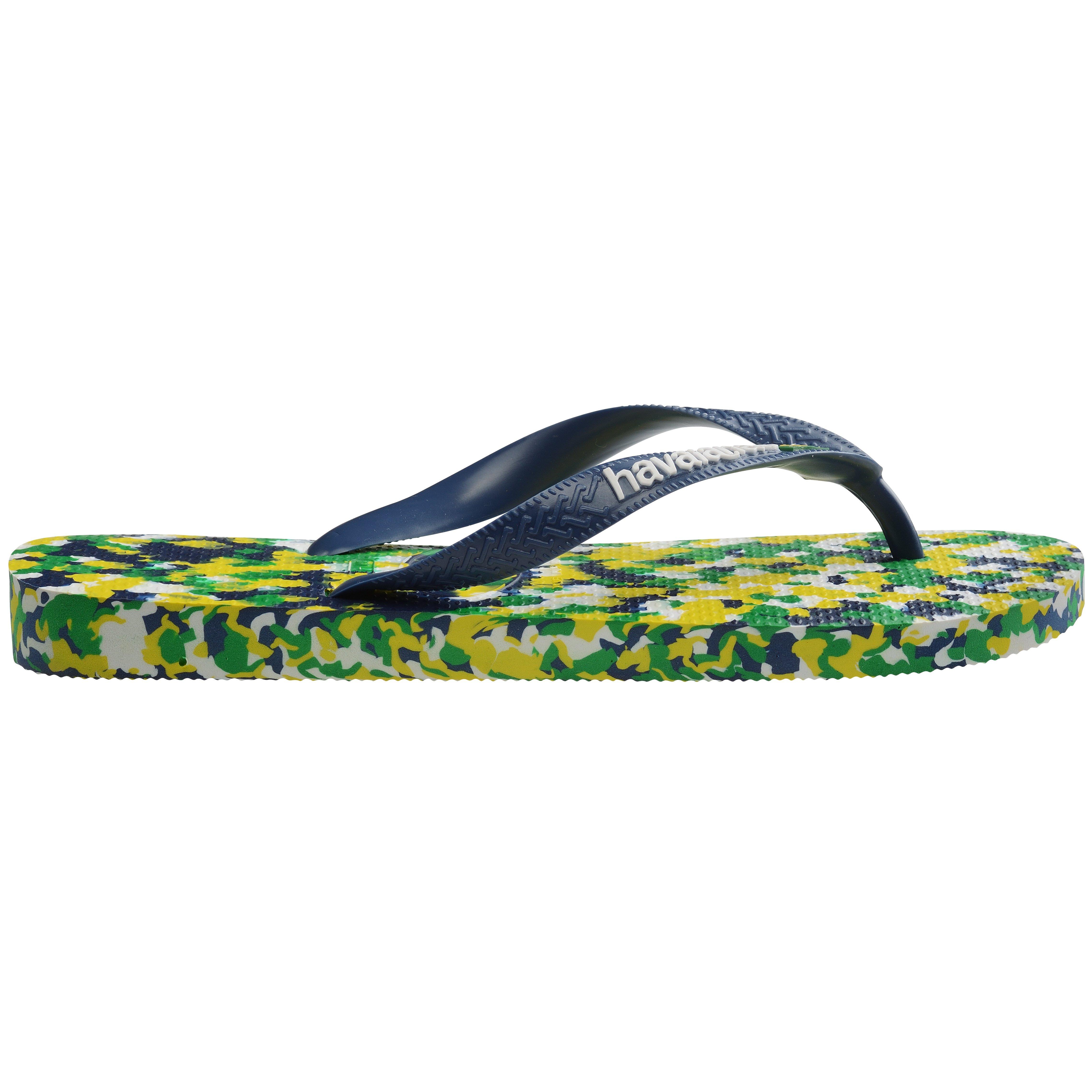White/Blue - Havaianas - Women's Brasil Tech II Navy Blue Flip Flops - 1