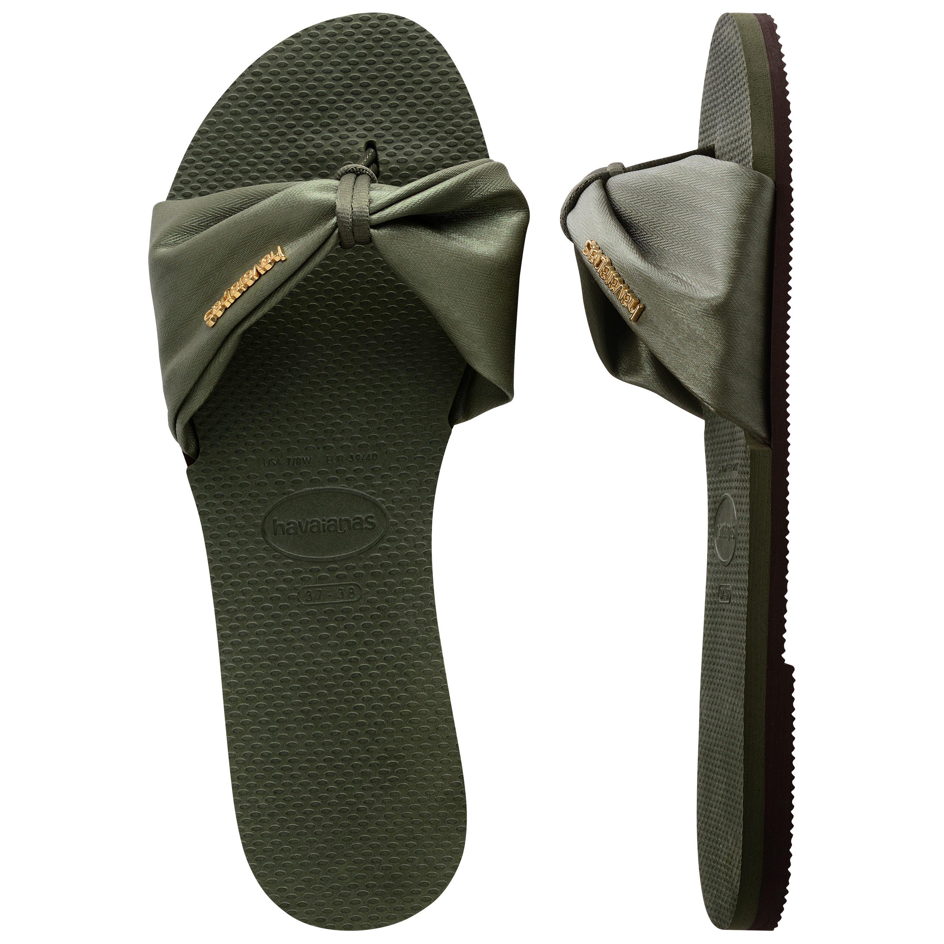 Green - Havaianas - Hav. You St Tropez Classic Green 35 Flip Flops Womens - 3