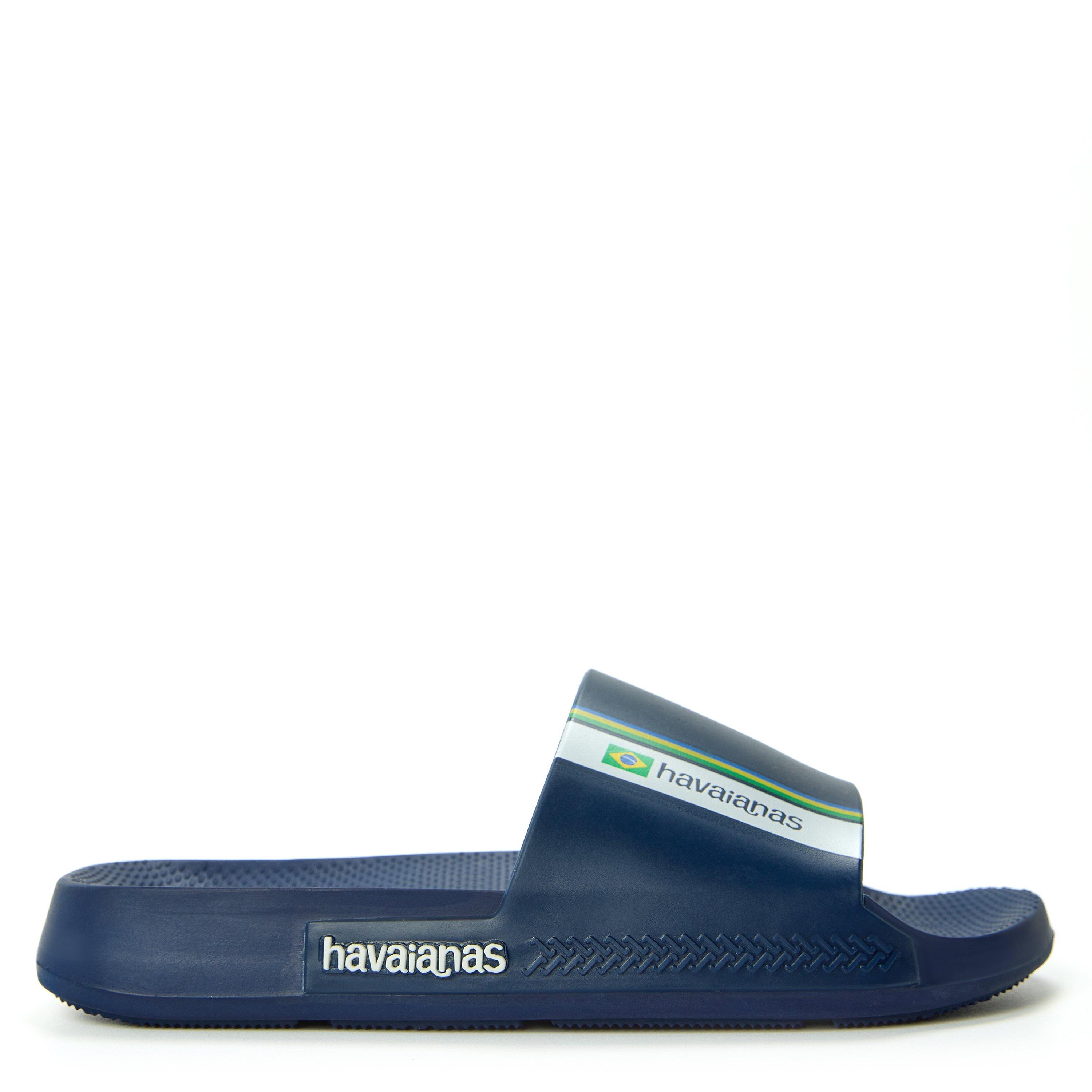 Amznte Blue - Havaianas - Women's Classic Logomania Black Flip Flops - 1