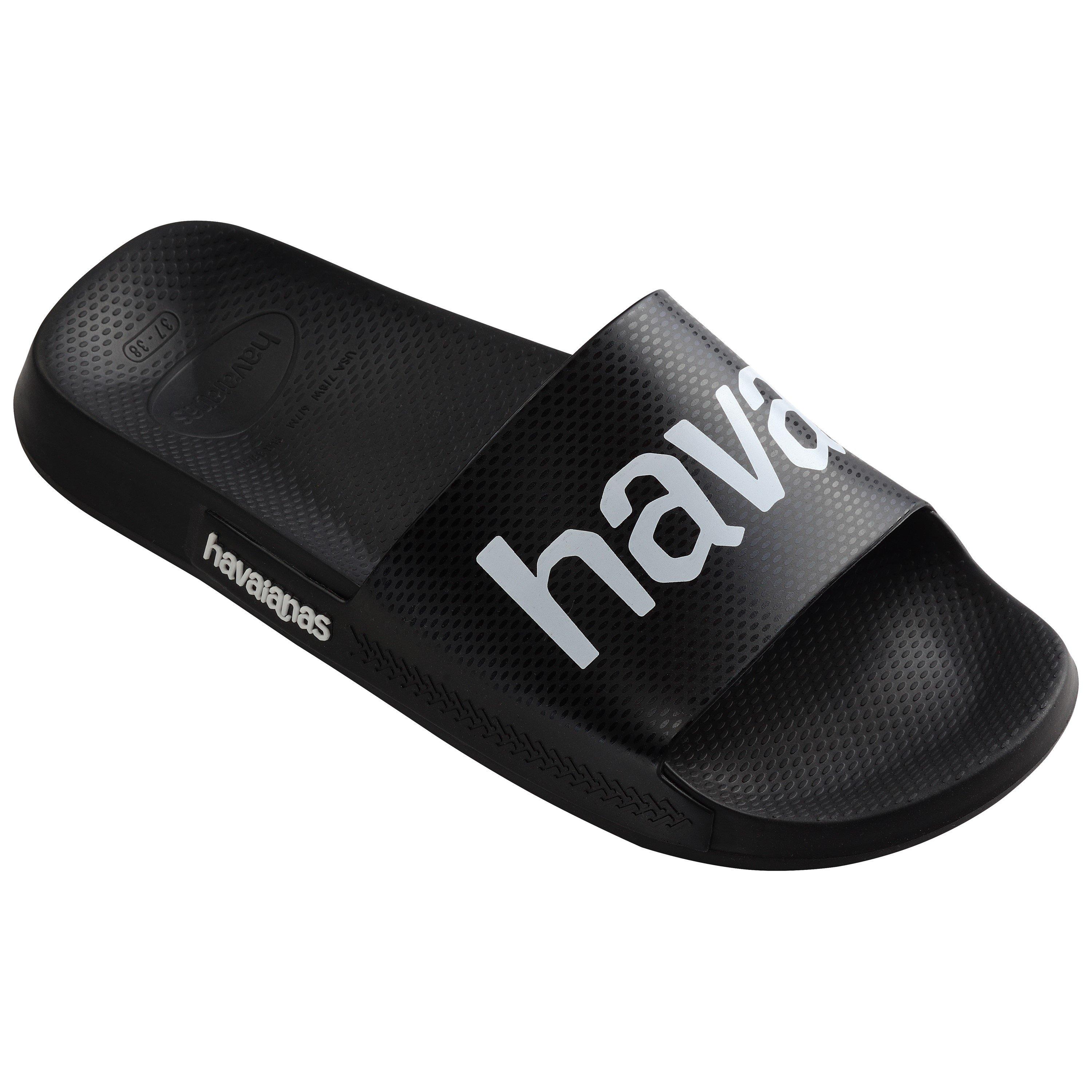 Havaianas Women's Classic Logomania Flip Flops - Black/Black - 8