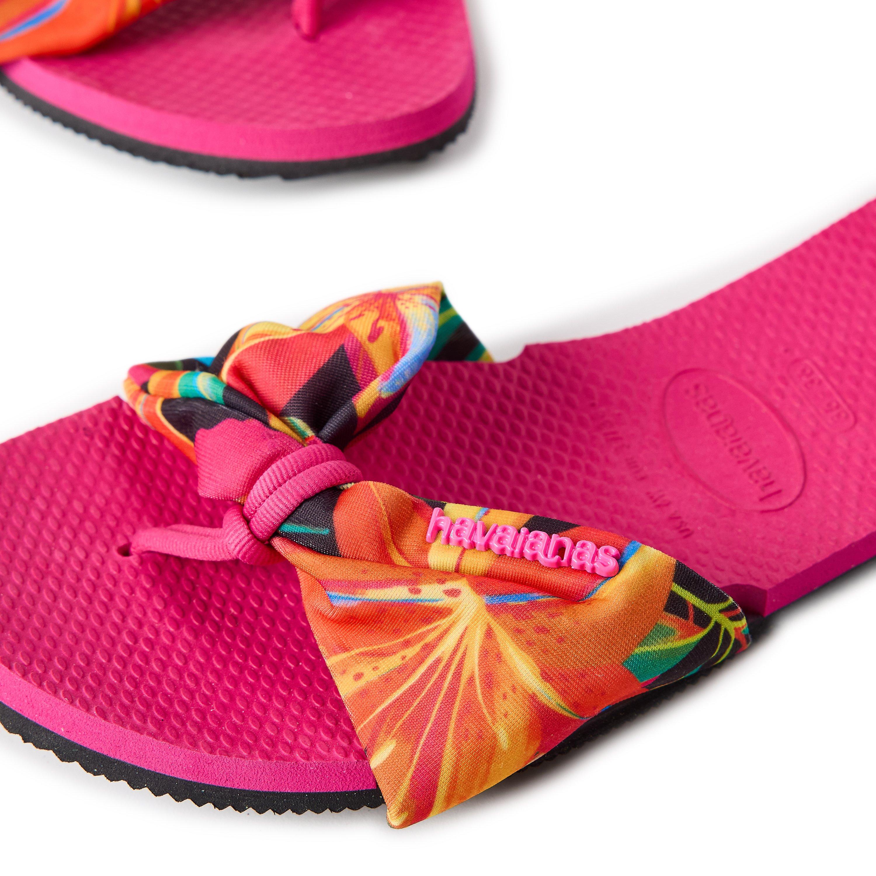 Pink Electric - Havaianas - Women's Saint Tropez Print Navy Flip Flops - 3