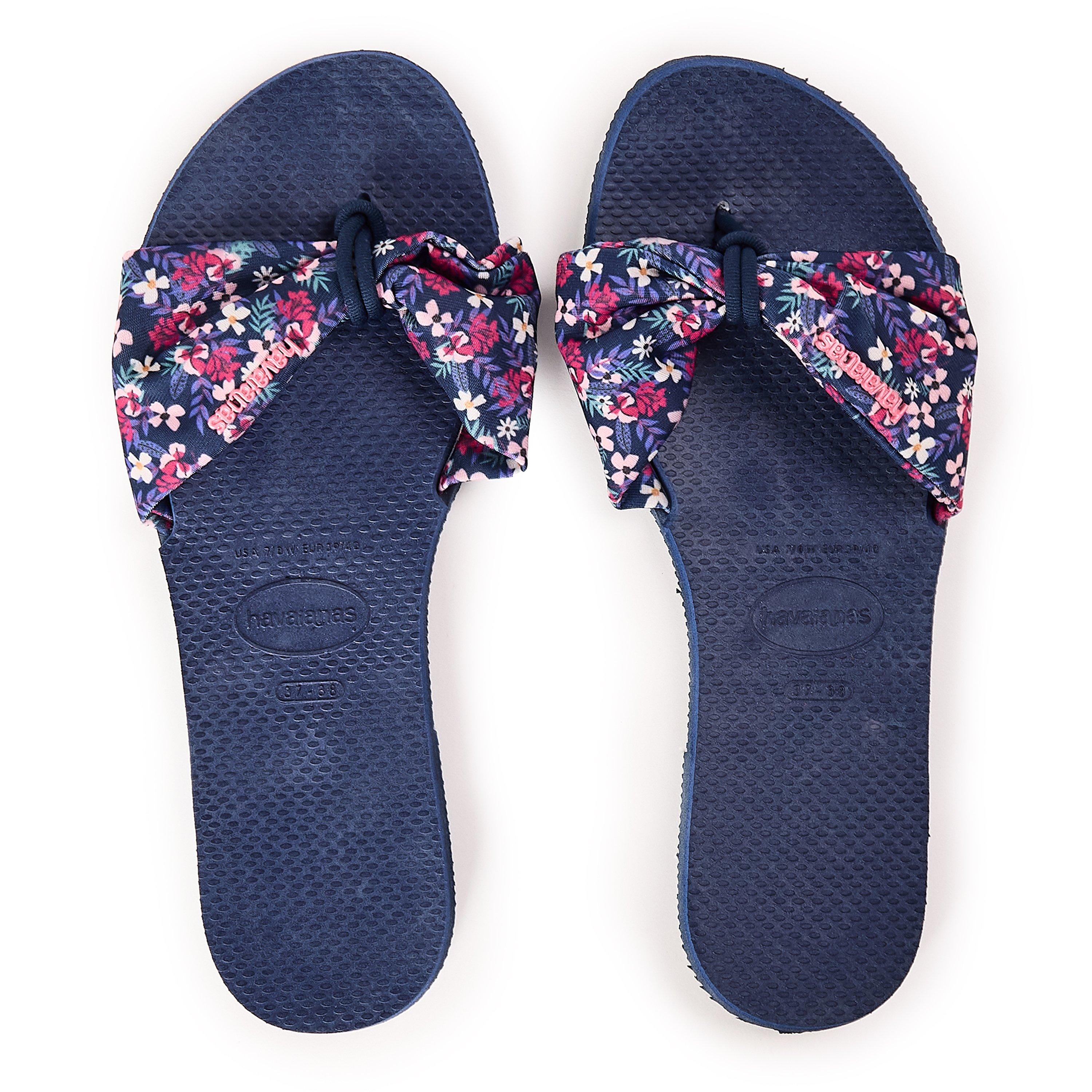 Navy Blue - Havaianas - Hav. You Saint Tropez Print Navy Bl Flip Flops Womens - 4