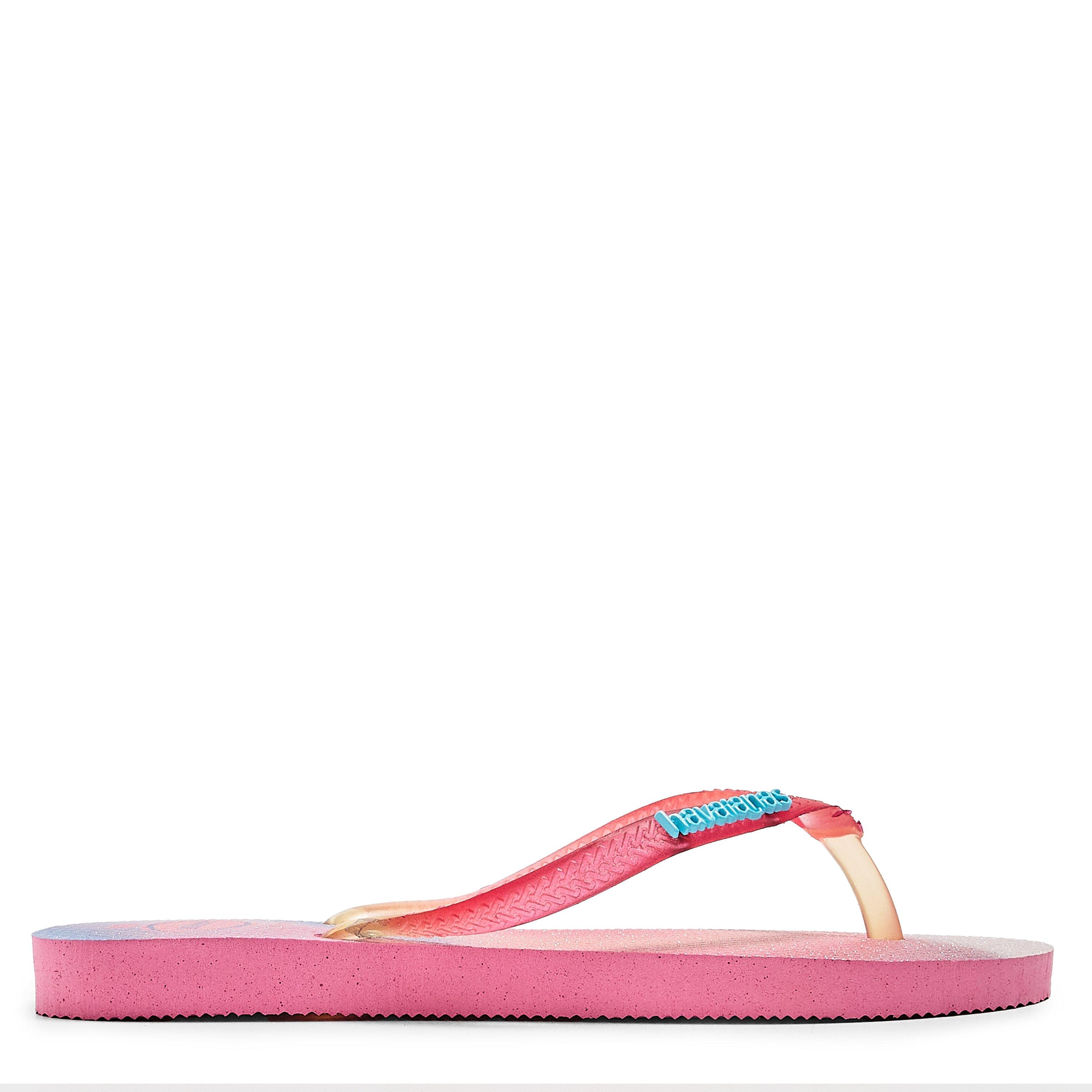 Limonade rose - Havaianas - Hav. Slim Metallic Rainbow Beige 33 Flip Flops Womens - 1