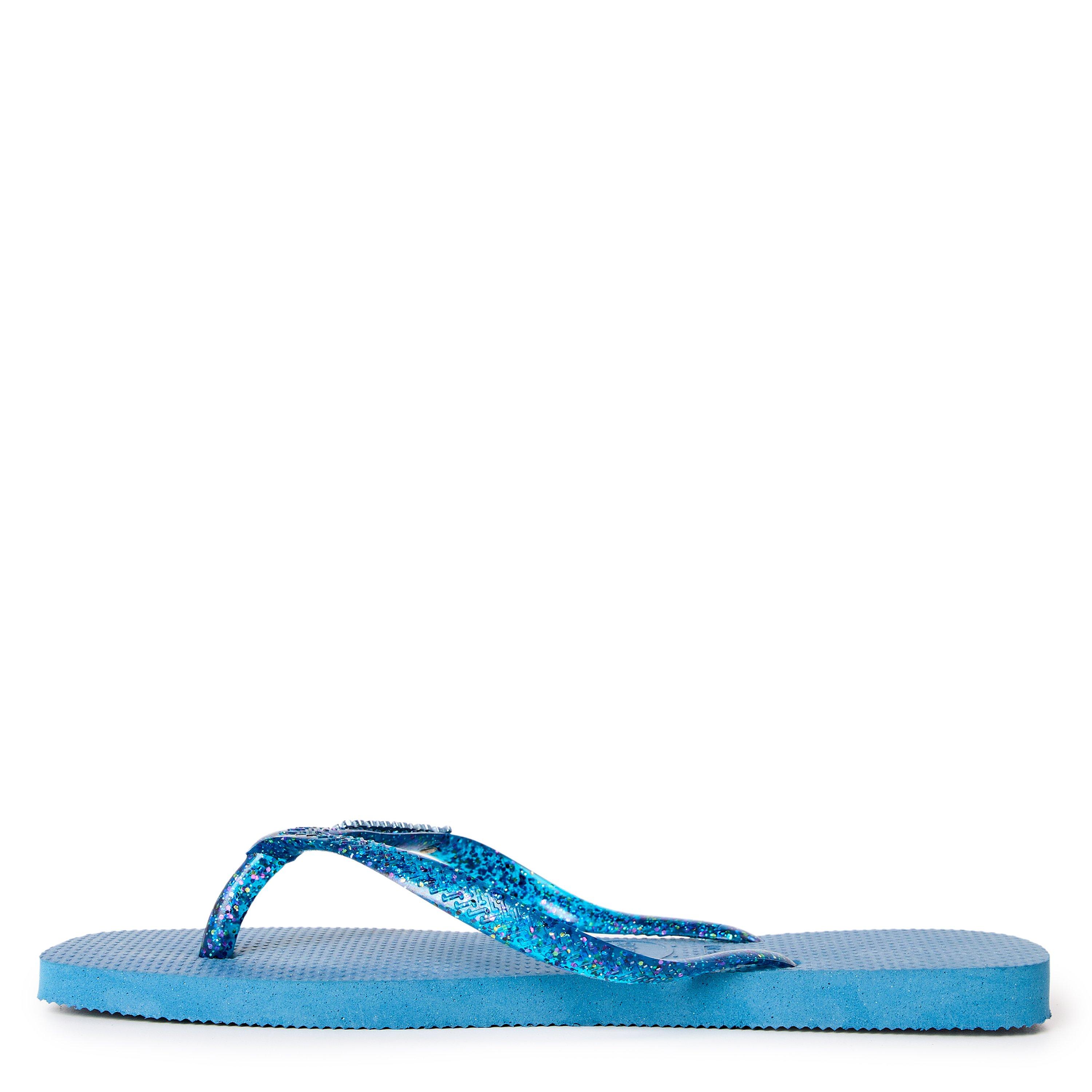 Comfy Blue - Havaianas - Hav. Square Logo Metallic Comfy Blu Flip Flops Womens - 2