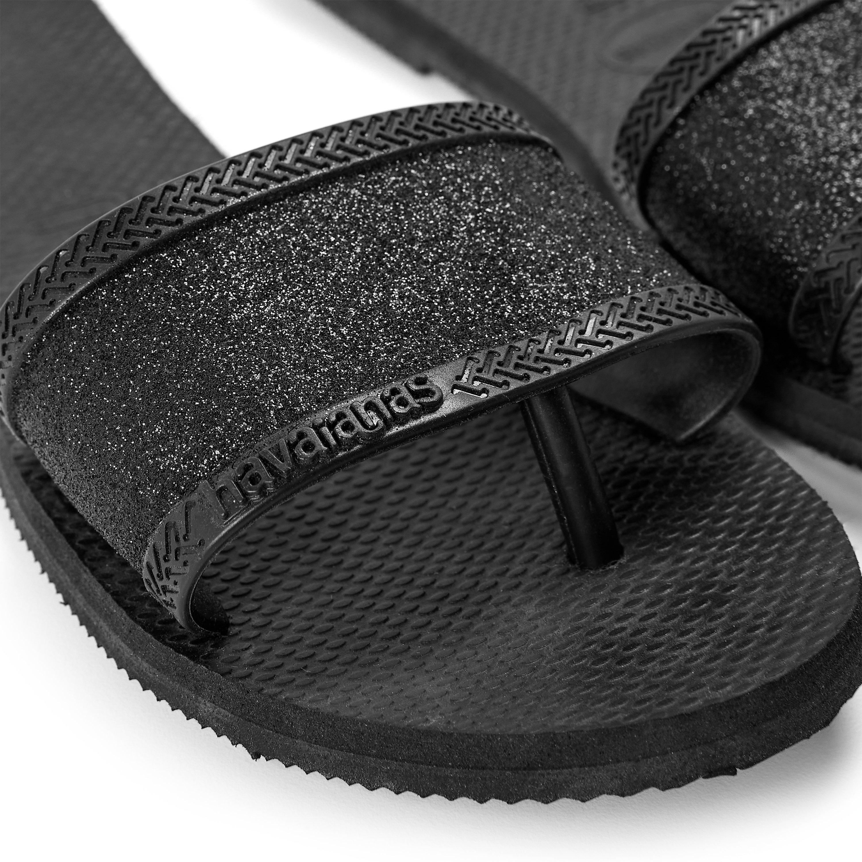 Black - Havaianas - Hav. You Angra Glitter Beige 41/42 Flip Flops Womens - 3