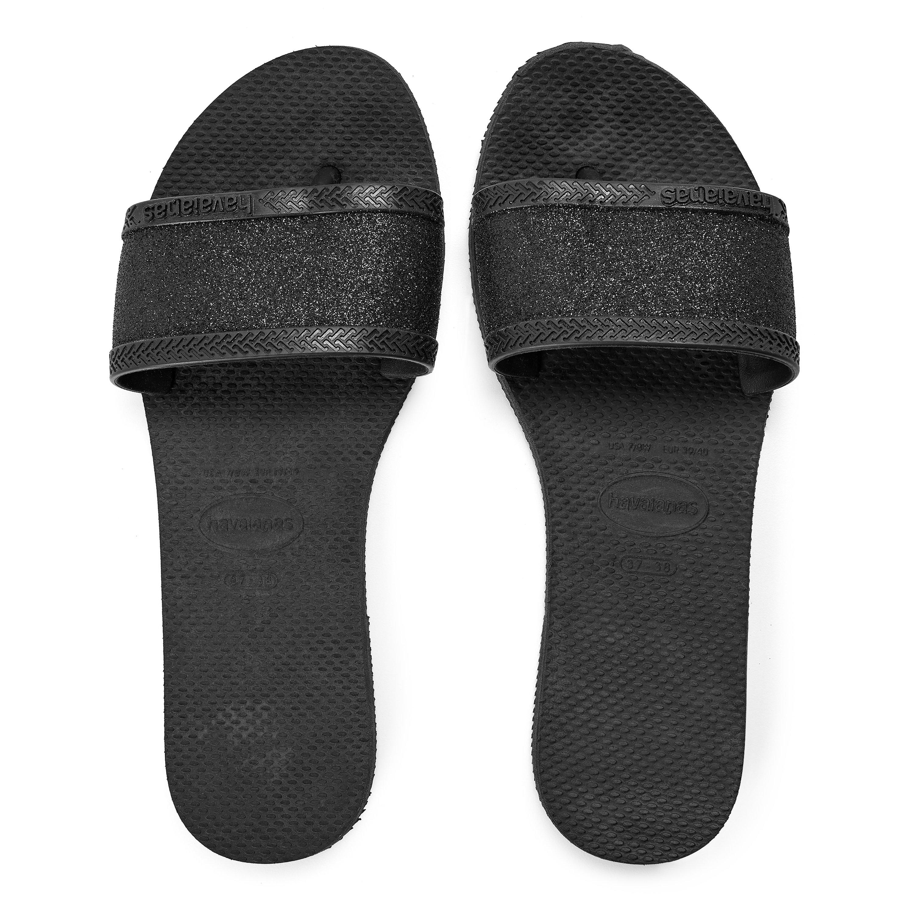 Black - Havaianas - Hav. You Angra Glitter Beige 41/42 Flip Flops Womens - 4