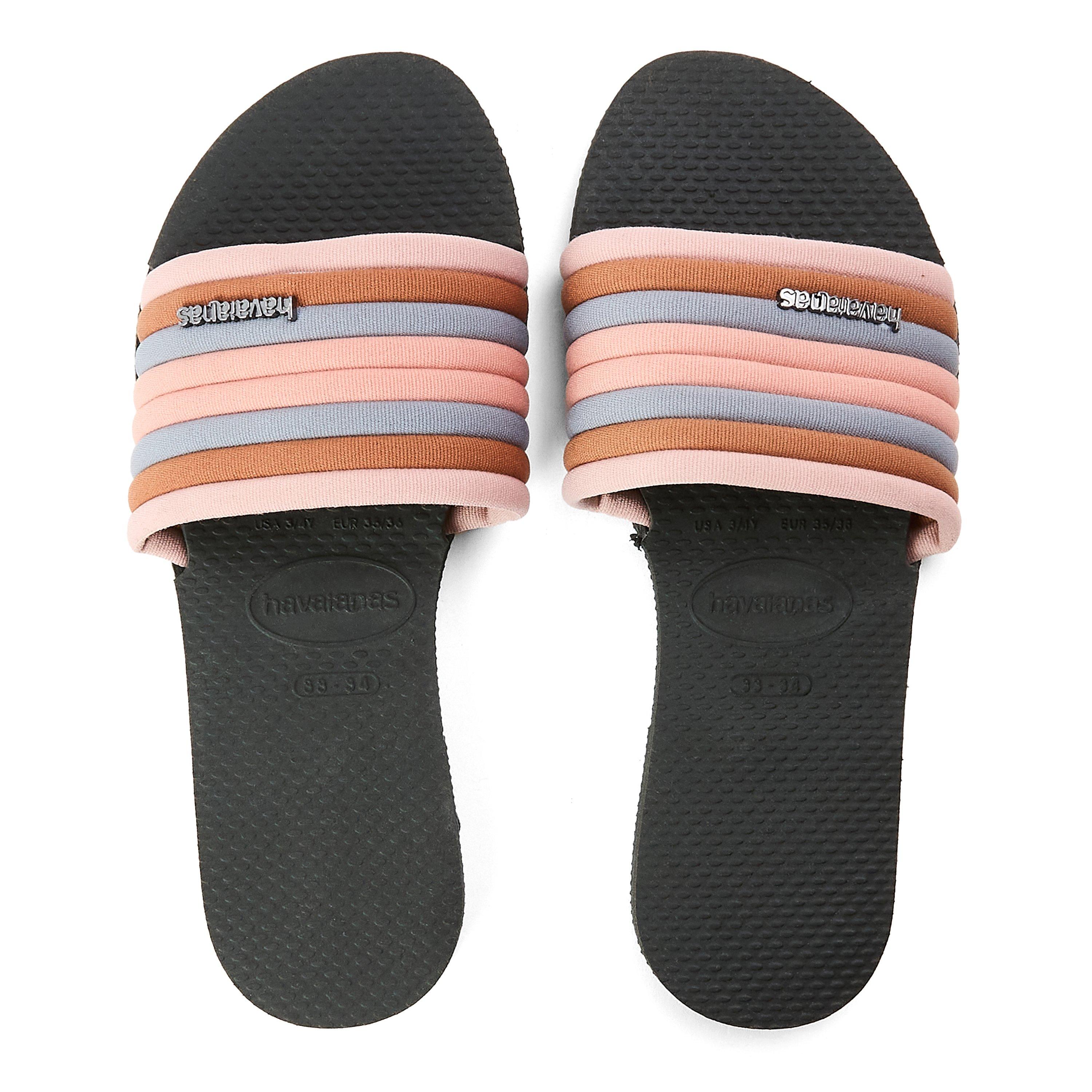 Black - Havaianas - Hav. You Malta Cool Black 33/34 Flip Flops Womens - 4