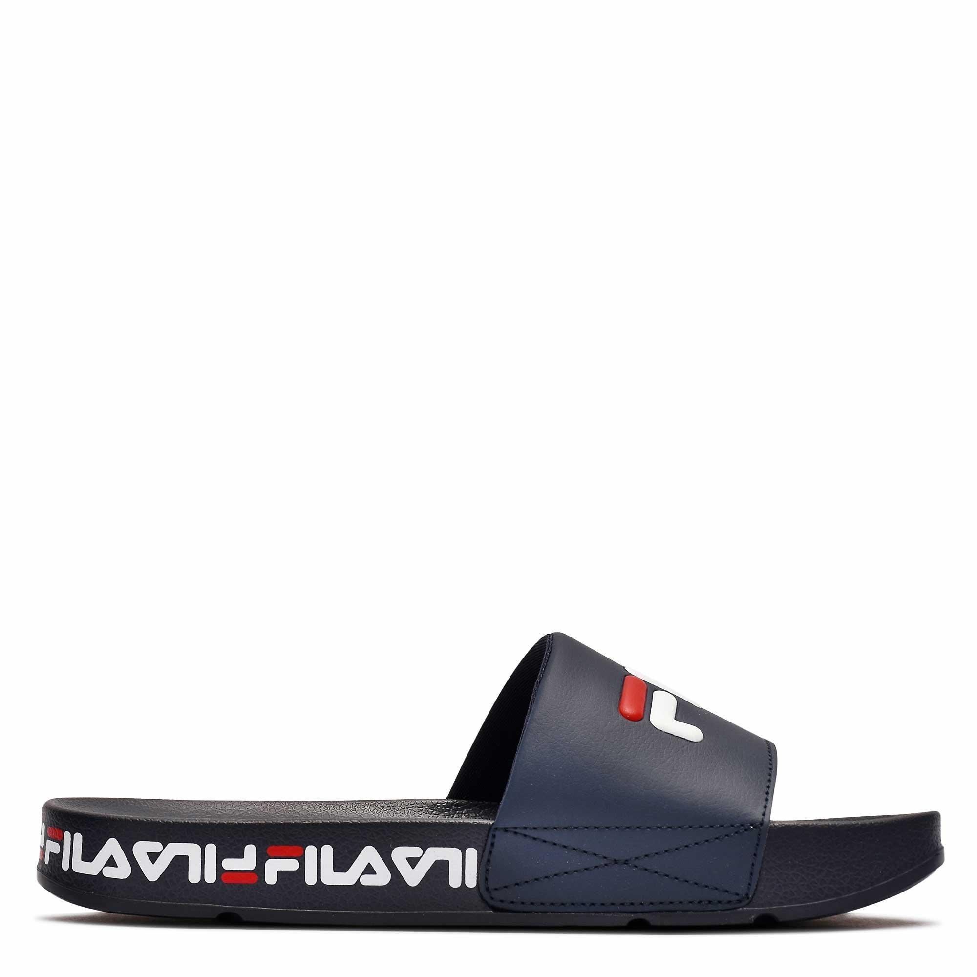 Blue/Red/Wht - Fila - Drifter Tapey Unisex Adults Slide Sandals - 2