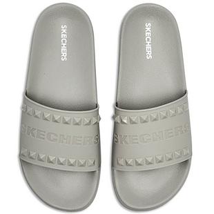 Taupe - Skechers - Side Lines Womens Slide Sandals - 1