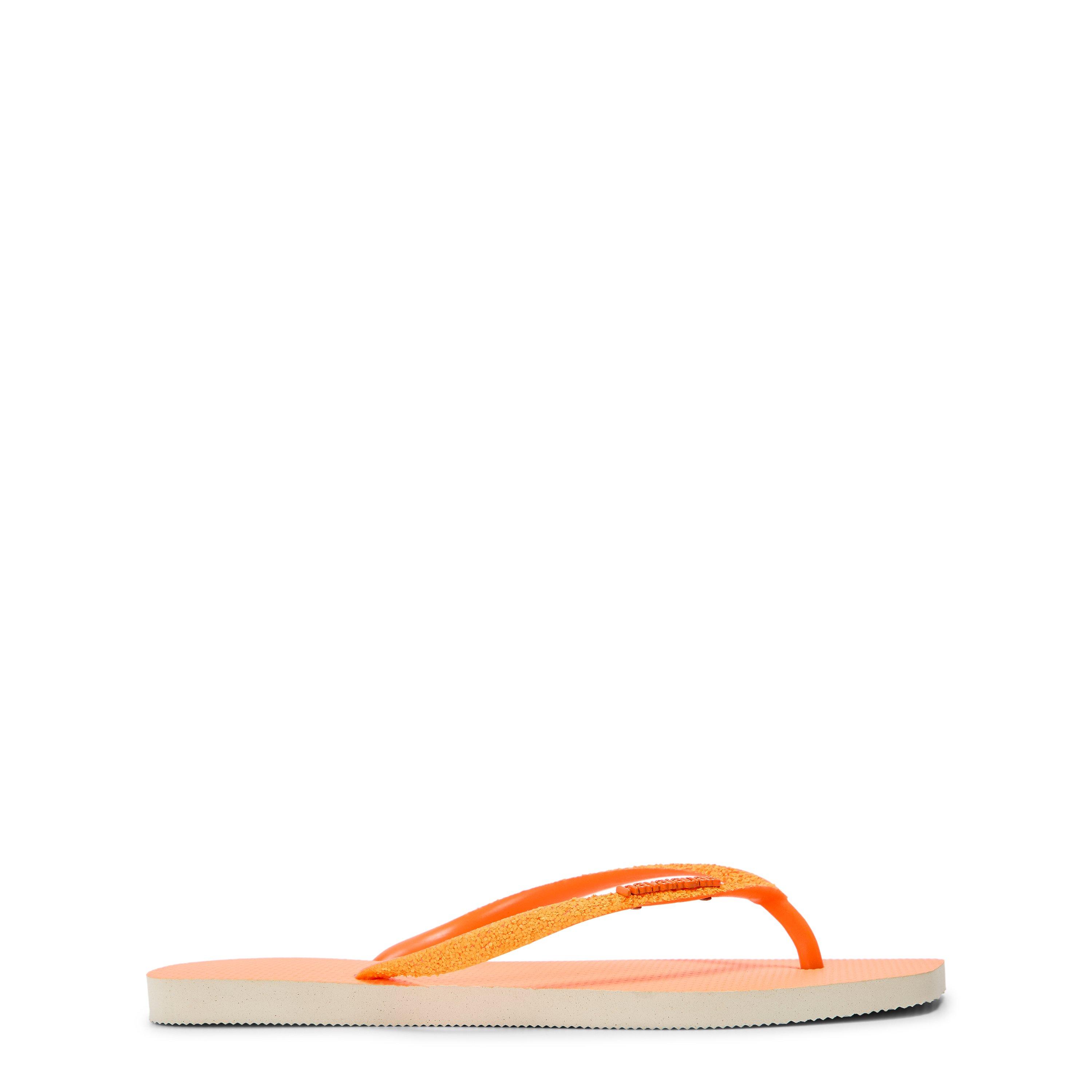 Havaianas Women's Beige/Orange Square Flip Flops - 6/7