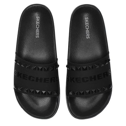 Black - Skechers - Side Lines Womens Slide Sandals - 1