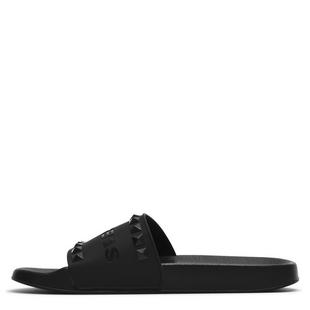 Black - Skechers - Side Lines Womens Slide Sandals - 3