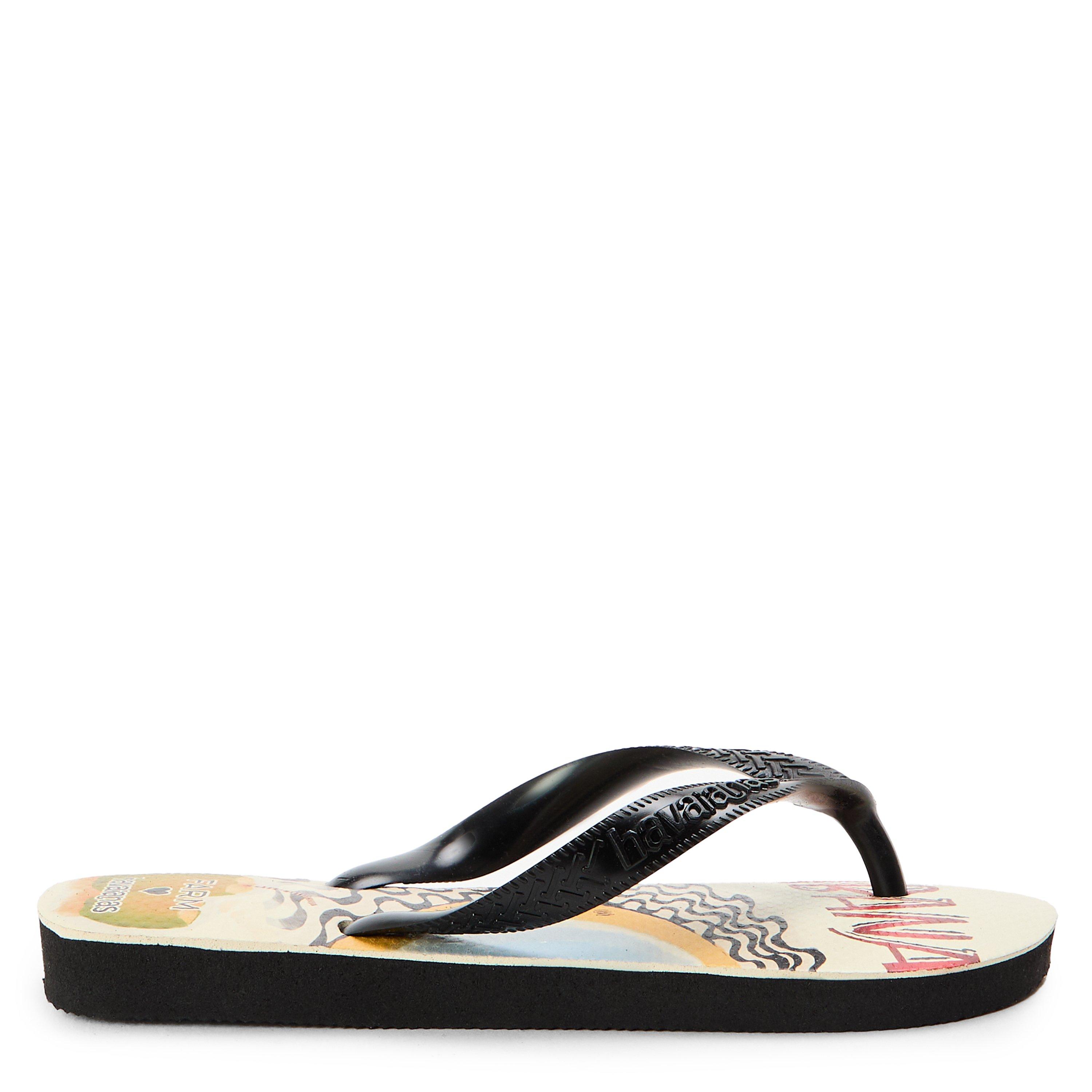 Havaianas Women's Top Print Flip Flops - Black - 1/2