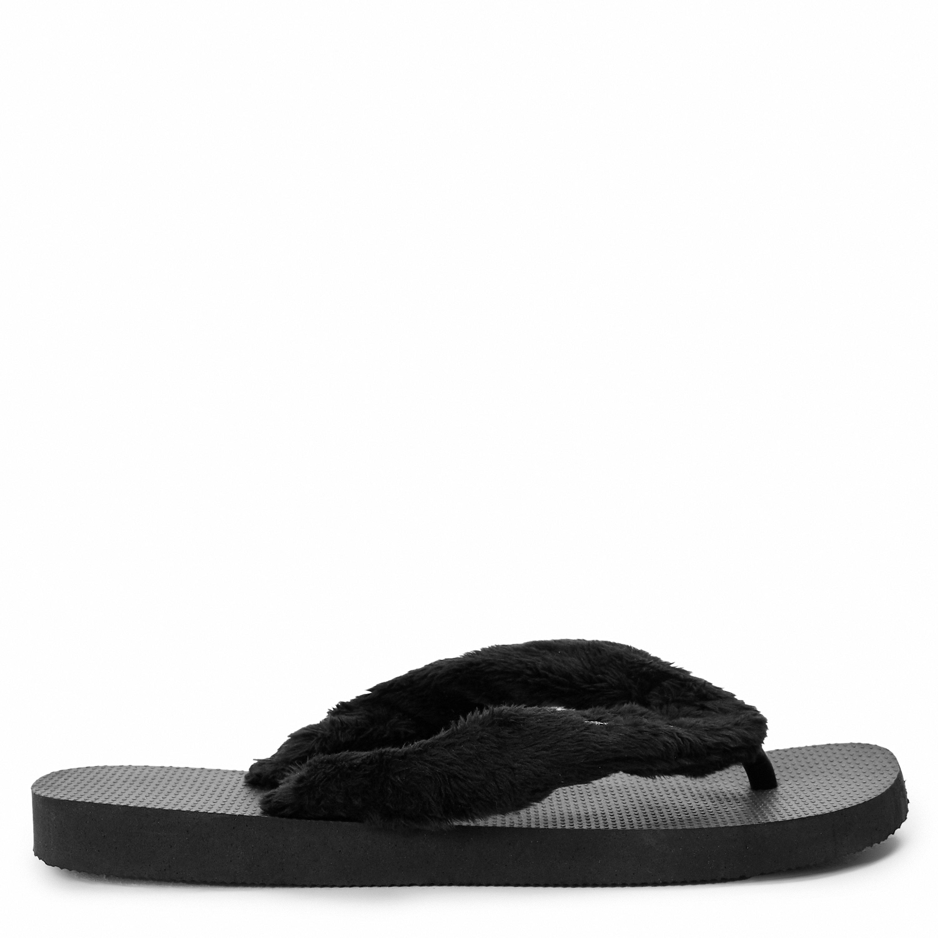 Zwart - Havaianas - Hav. Top Home Fluffy Black 39/40 Flip Flops Womens - 1