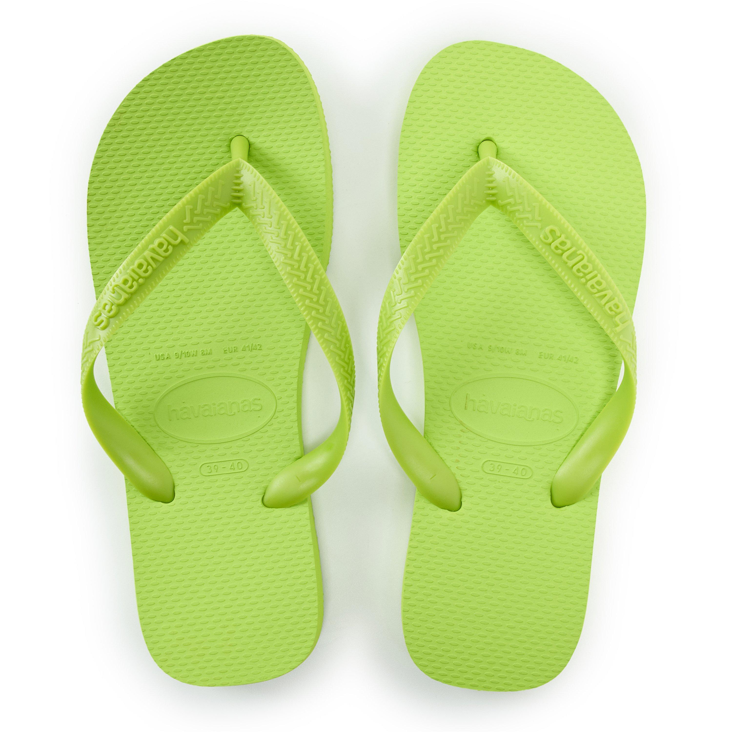 Lemon Green - Havaianas - Hav. Top Leaf Green 37/38 Flip Flops Womens - 4