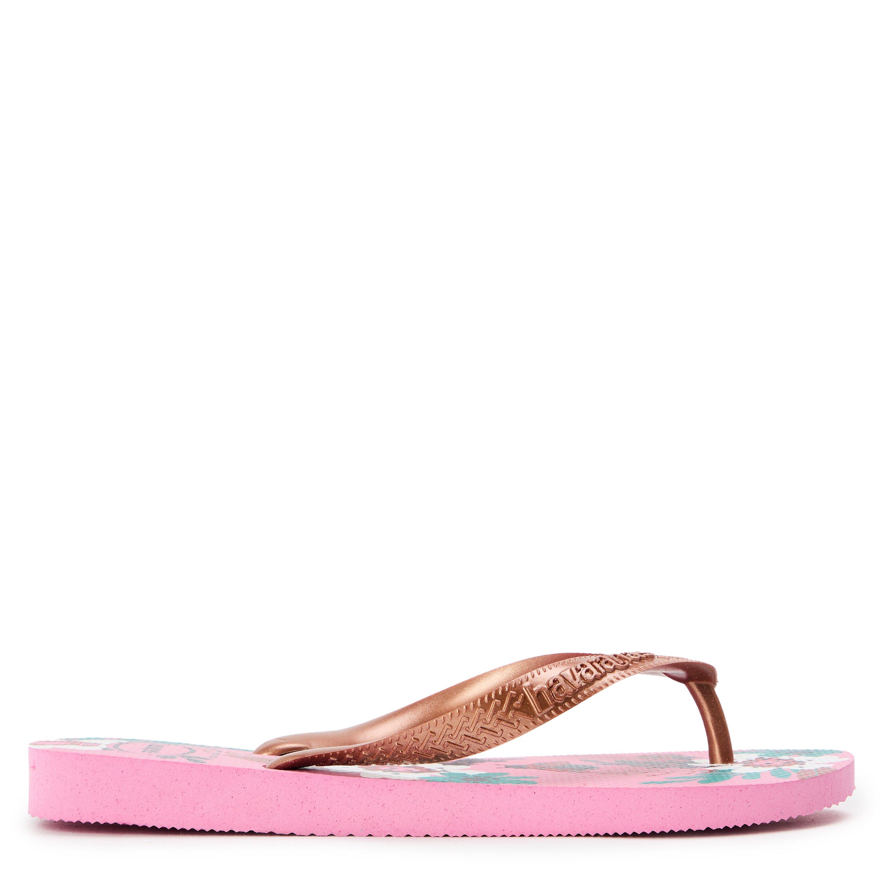 Havaianas Hav. Kids Flores Pink Lemonade 35/3 Flip Flops Womens