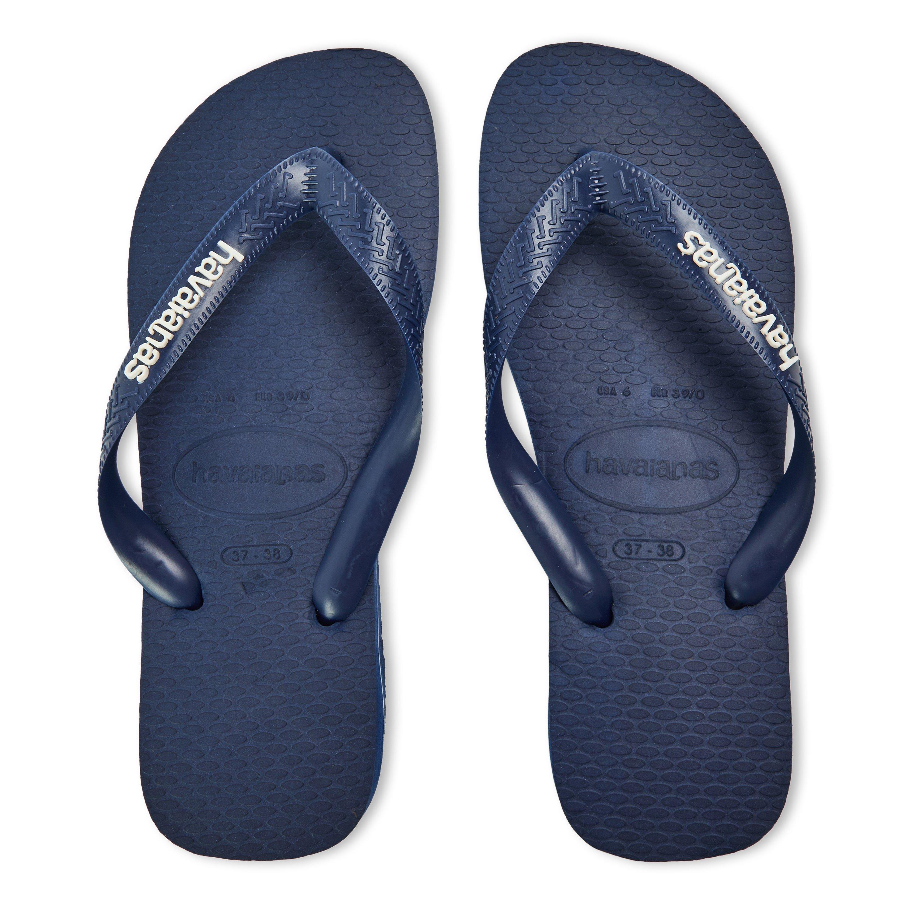 Azul marino/blanco - Havaianas - Hav. Logo Filete Black/Black/White Flip Flops Womens - 4