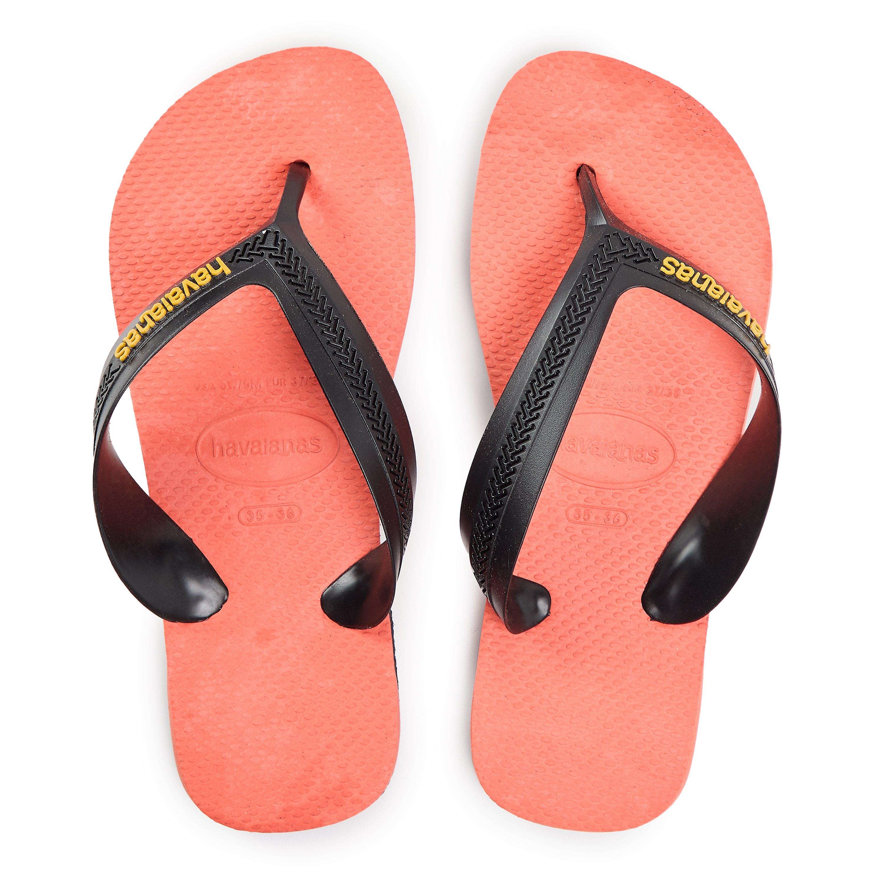 Salmon - Havaianas - Hav. Kids Max Leaf Green 35/36 Flip Flops Womens - 4