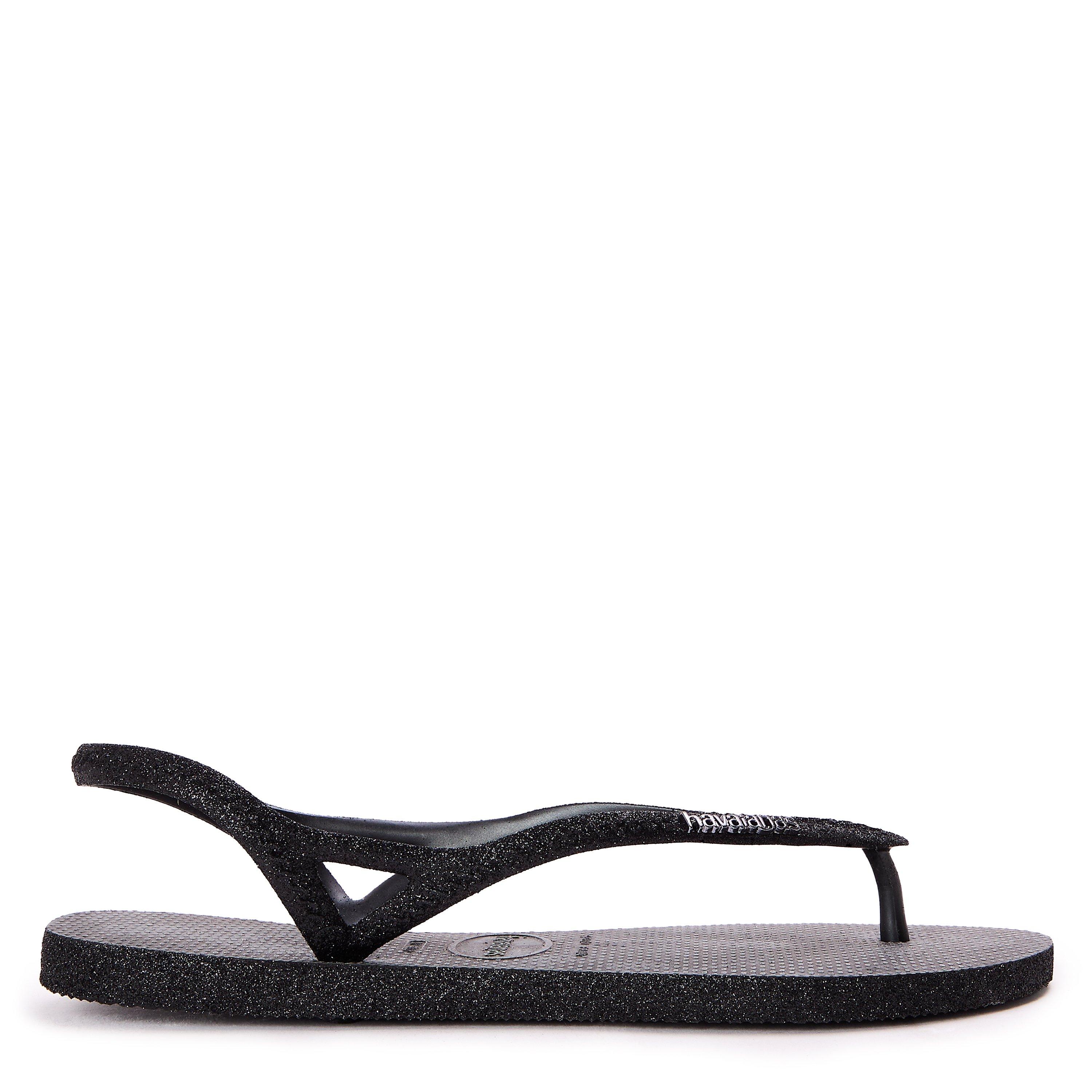 Black - Havaianas - Hav. Sunny Sparkle Black 39/40 Flip Flops Womens - 1