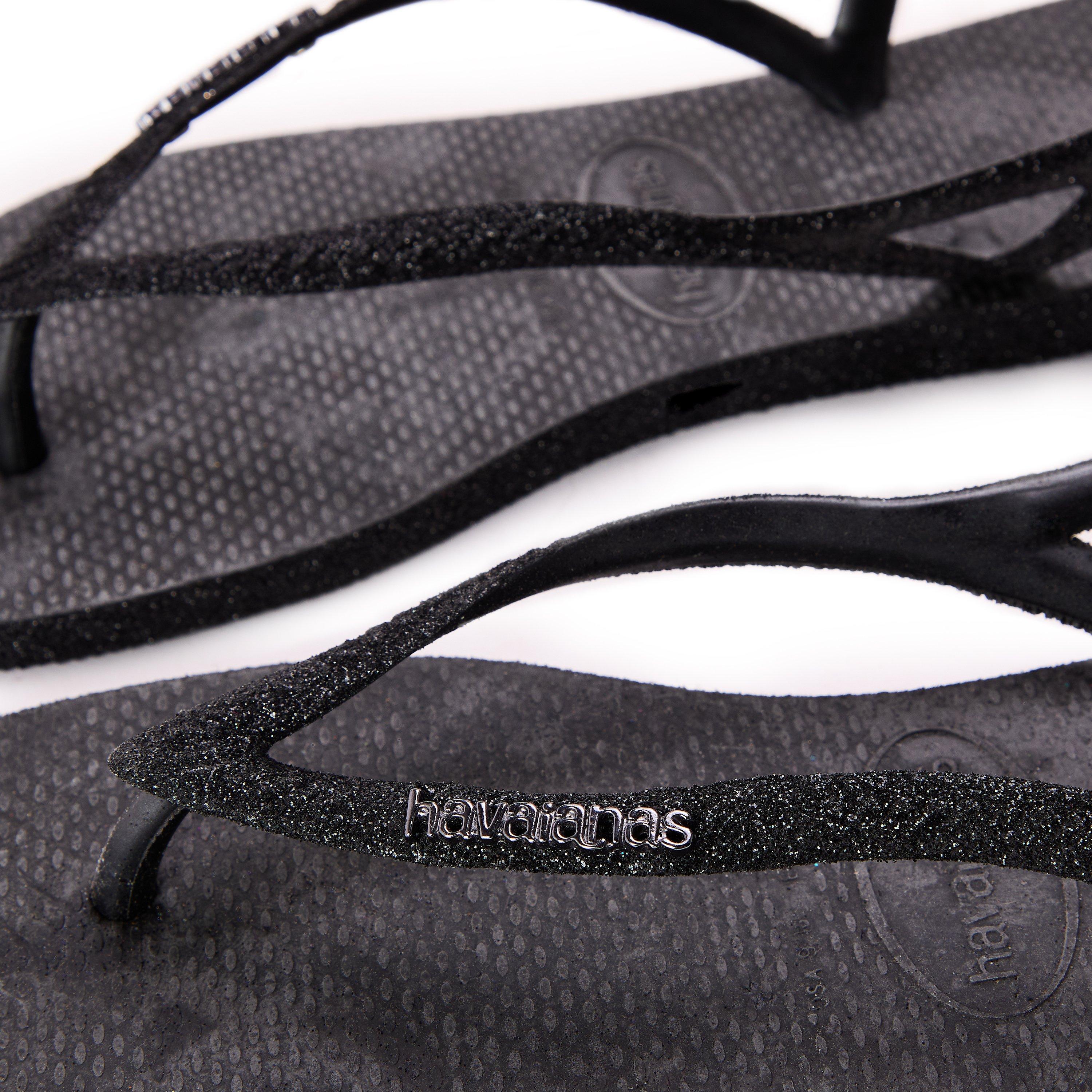 Black - Havaianas - Hav. Sunny Sparkle Black 39/40 Flip Flops Womens - 3