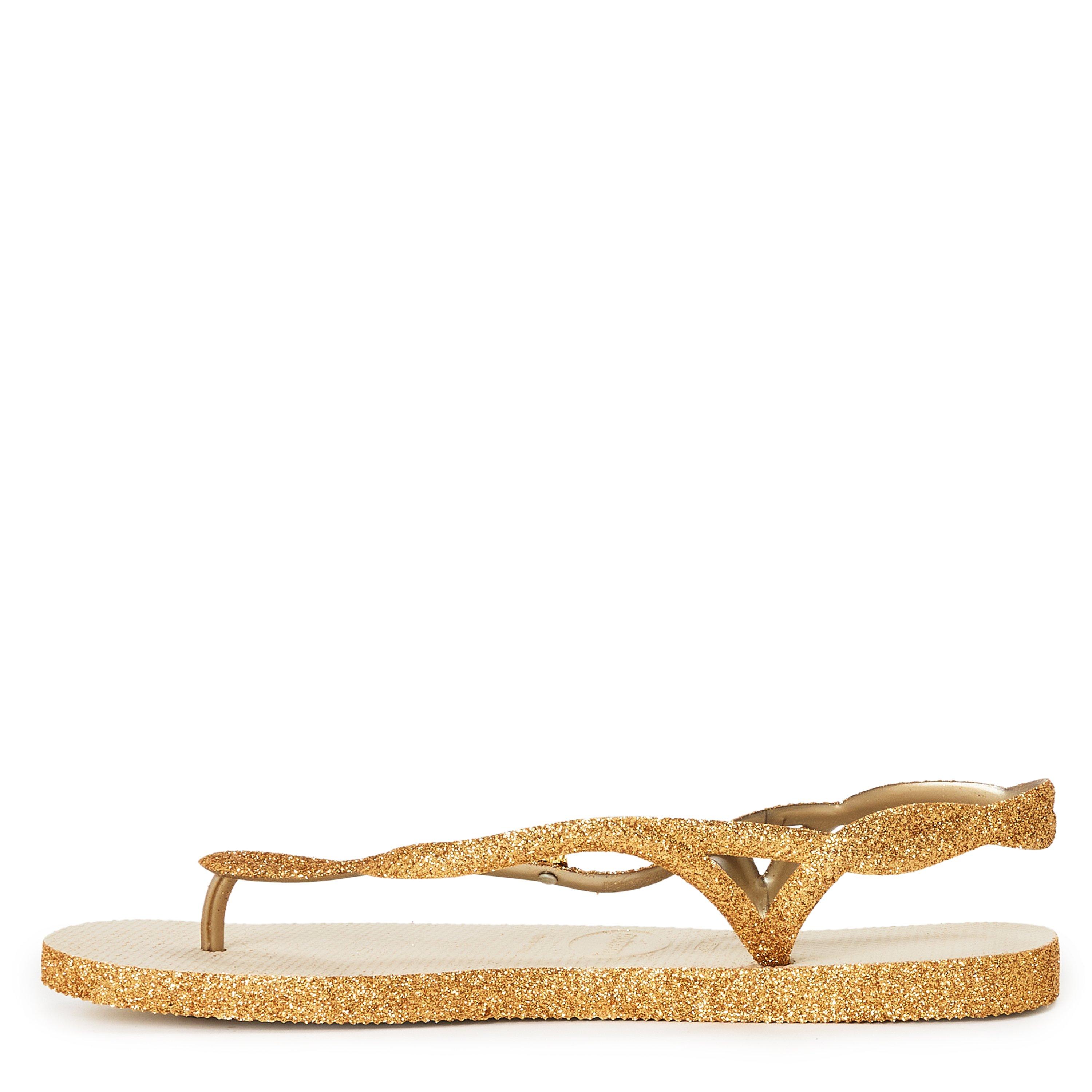 Beige - Havaianas - Women's Luna Sparkle Flip Flops - 2