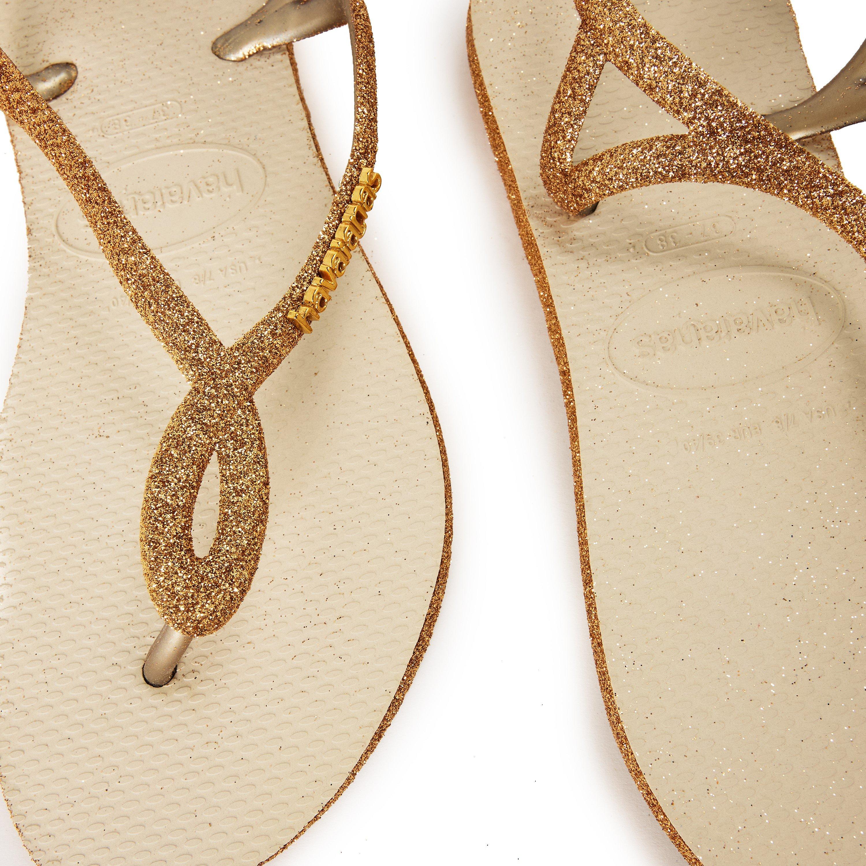 Beige - Havaianas - Women's Luna Sparkle Flip Flops - 3