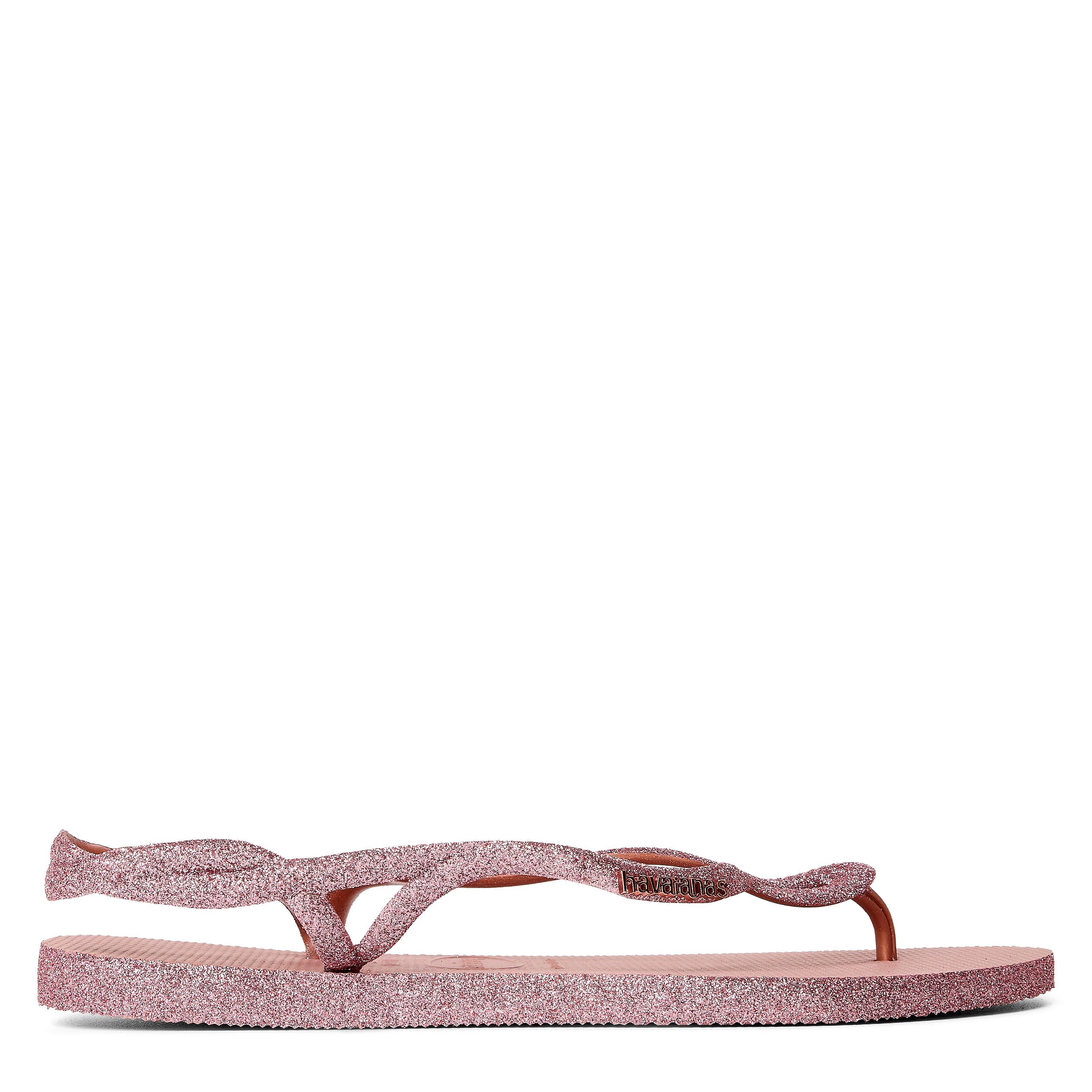 Crocus Rose - Havaianas - Hav. Luna Sparkle Beige 37/38 Flip Flops Womens - 1