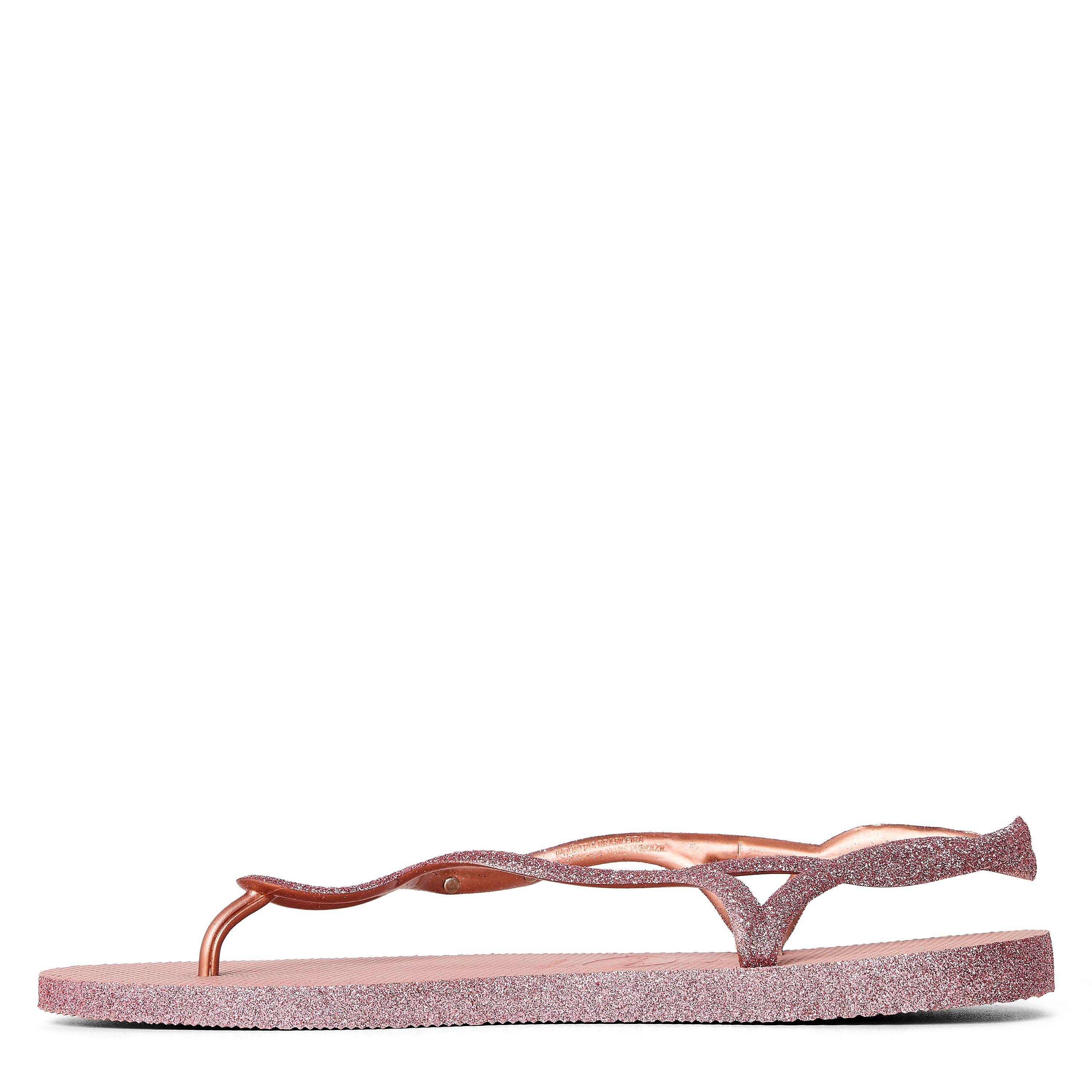 Crocus Rose - Havaianas - Hav. Luna Sparkle Beige 37/38 Flip Flops Womens - 2