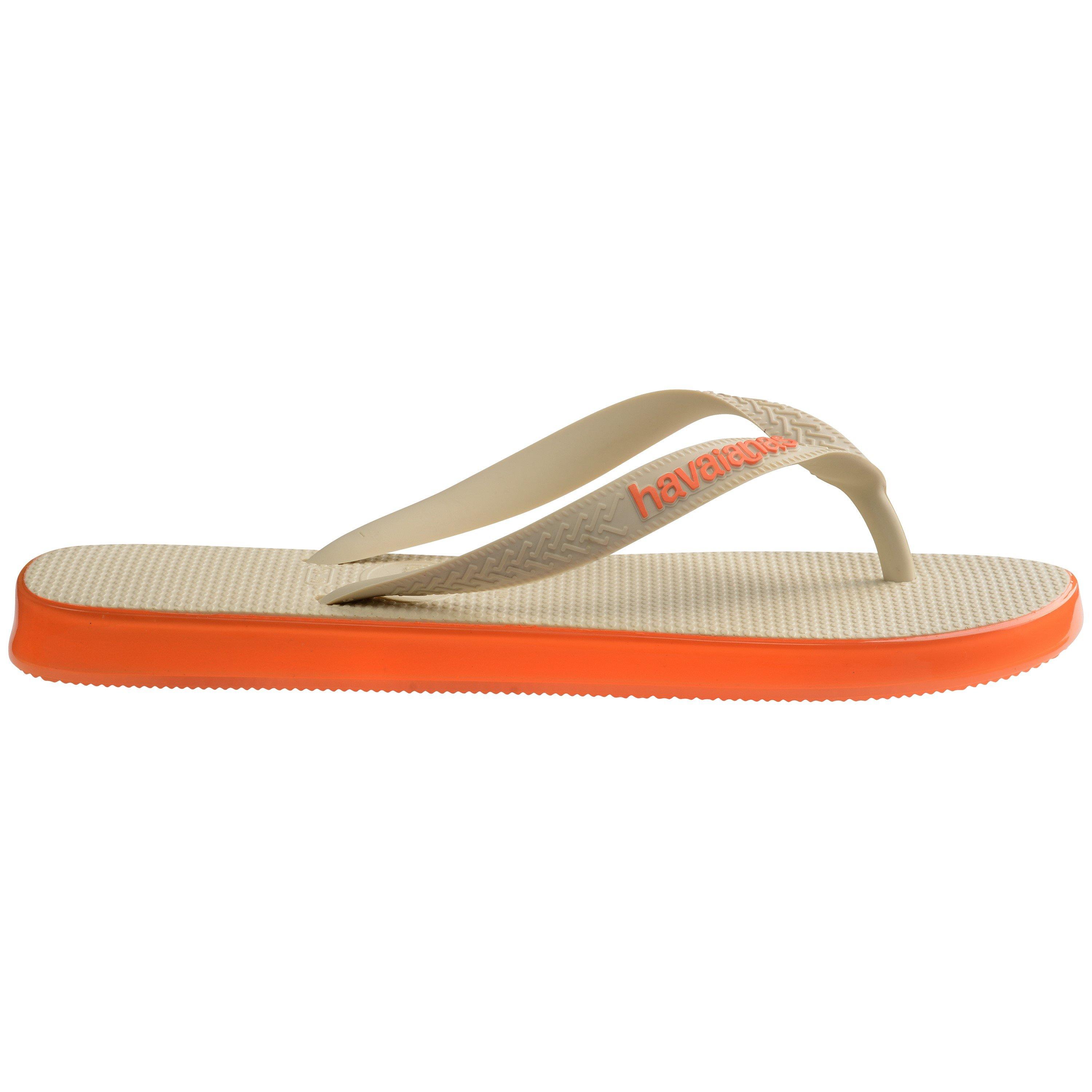Havaianas Women's Beige/Coral Flip Flops - 6/7