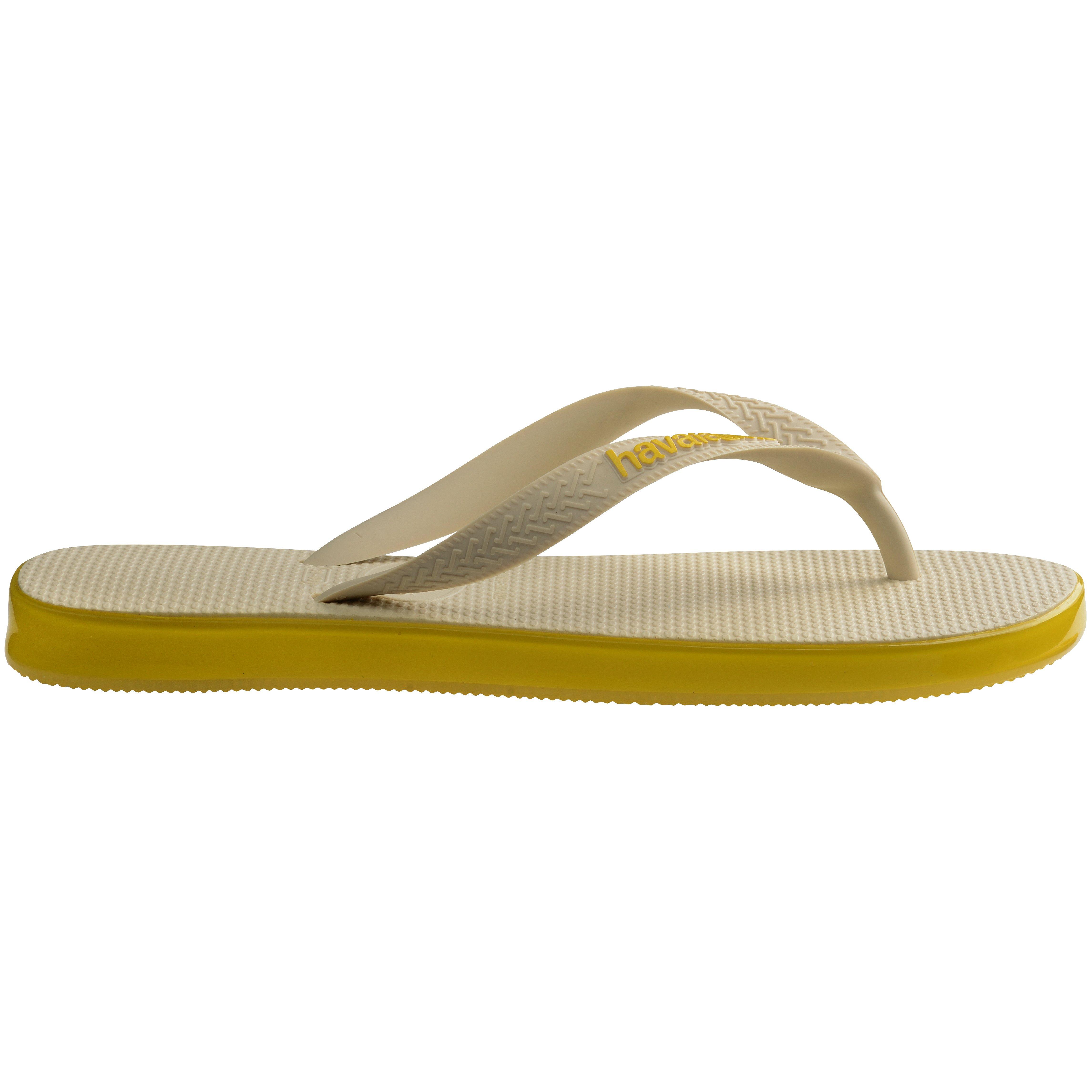 Havaianas Women's Flip Flops - Beige/ Yellow - 8