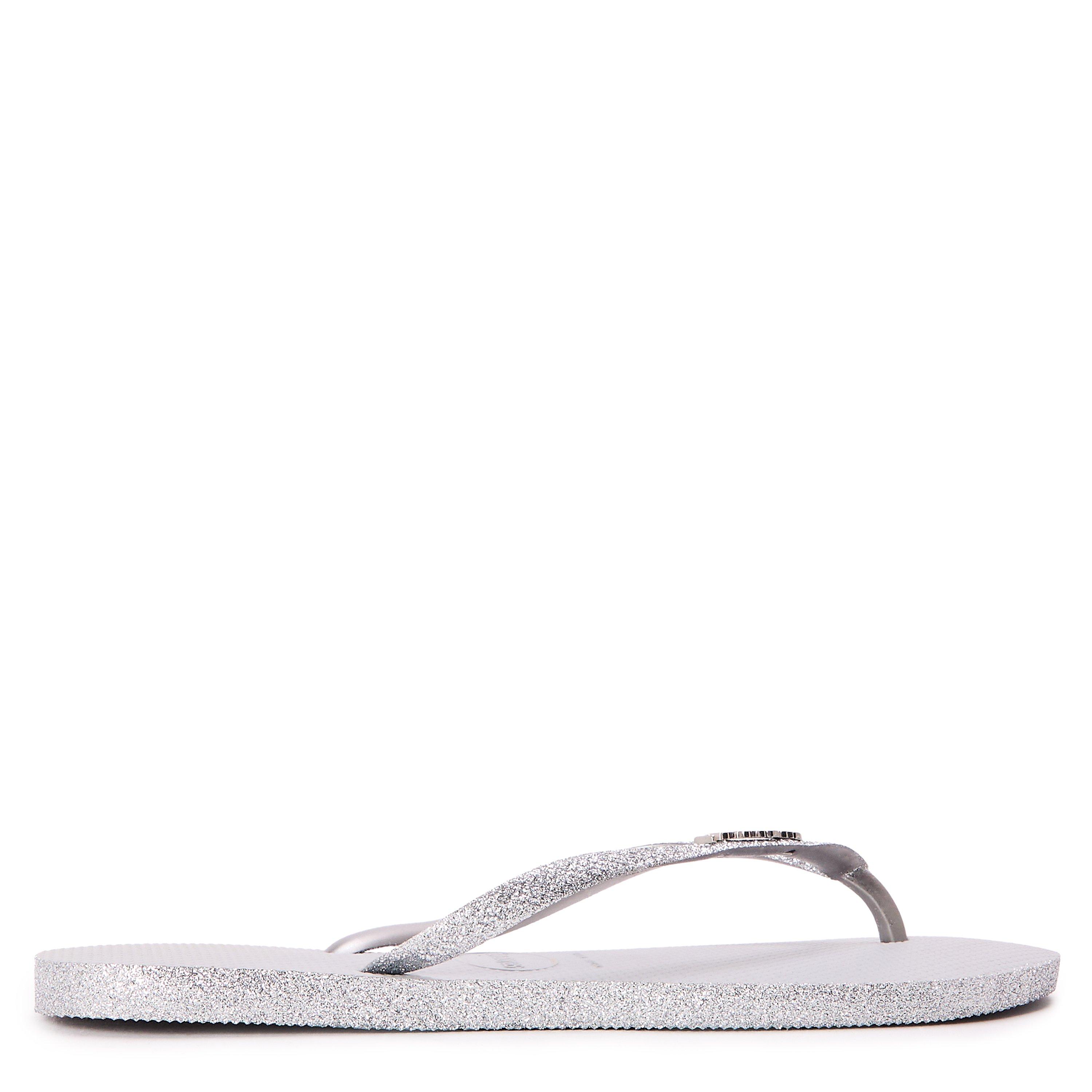 Ice Grey - Havaianas - Hav. Slim Sparkle Ii Ice Grey 41/42 Flip Flops Womens - 1