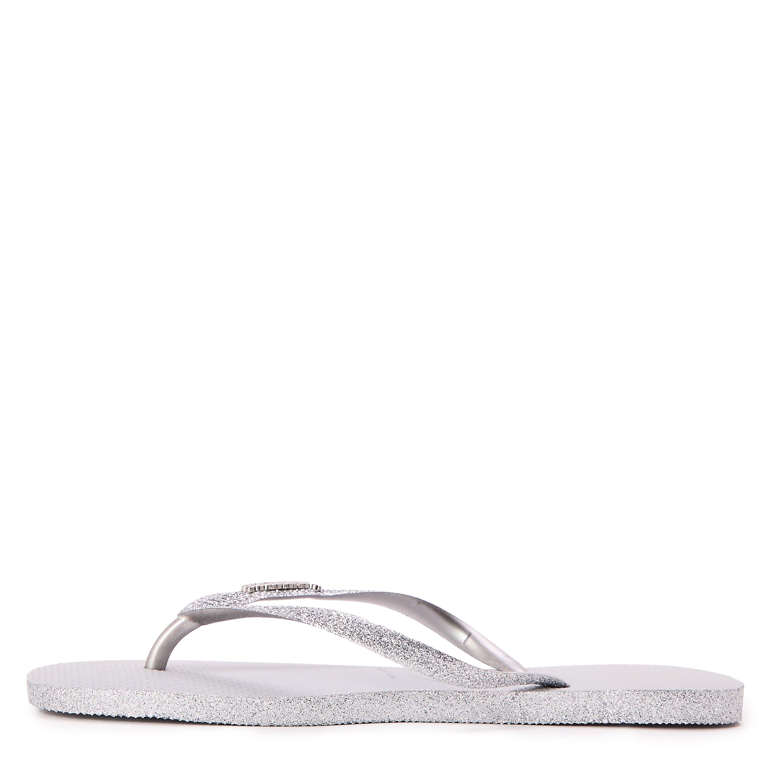 Ice Grey - Havaianas - Hav. Slim Sparkle Ii Ice Grey 41/42 Flip Flops Womens - 2