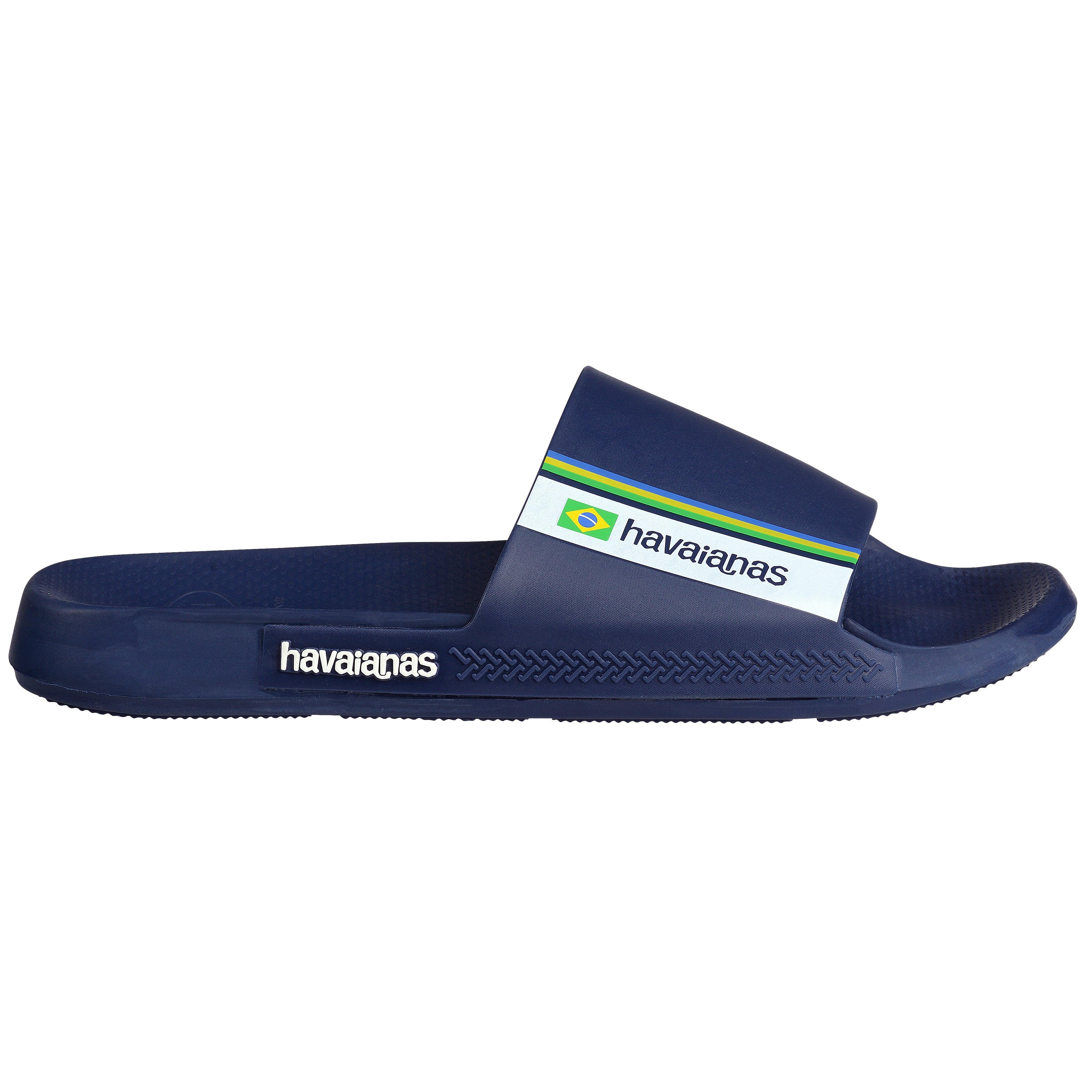 Navy Blue - Havaianas - Hav. Slide Brasil Navy Blue 35/36 Flip Flops Womens - 2
