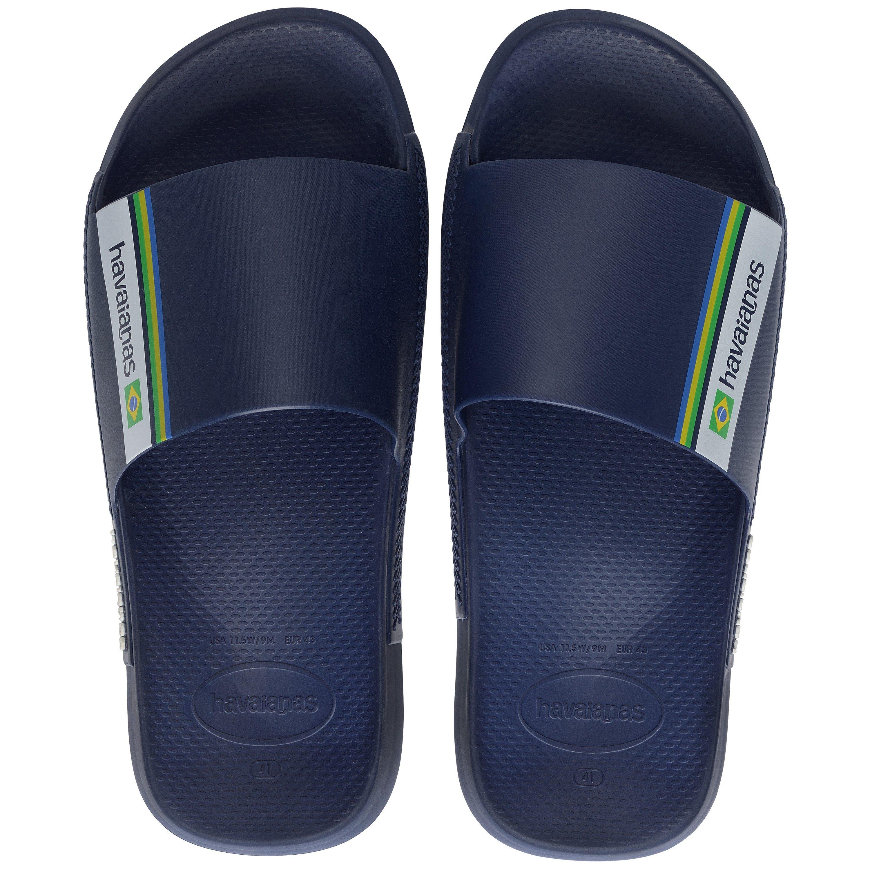 Navy Blue - Havaianas - Hav. Slide Brasil Navy Blue 35/36 Flip Flops Womens - 4